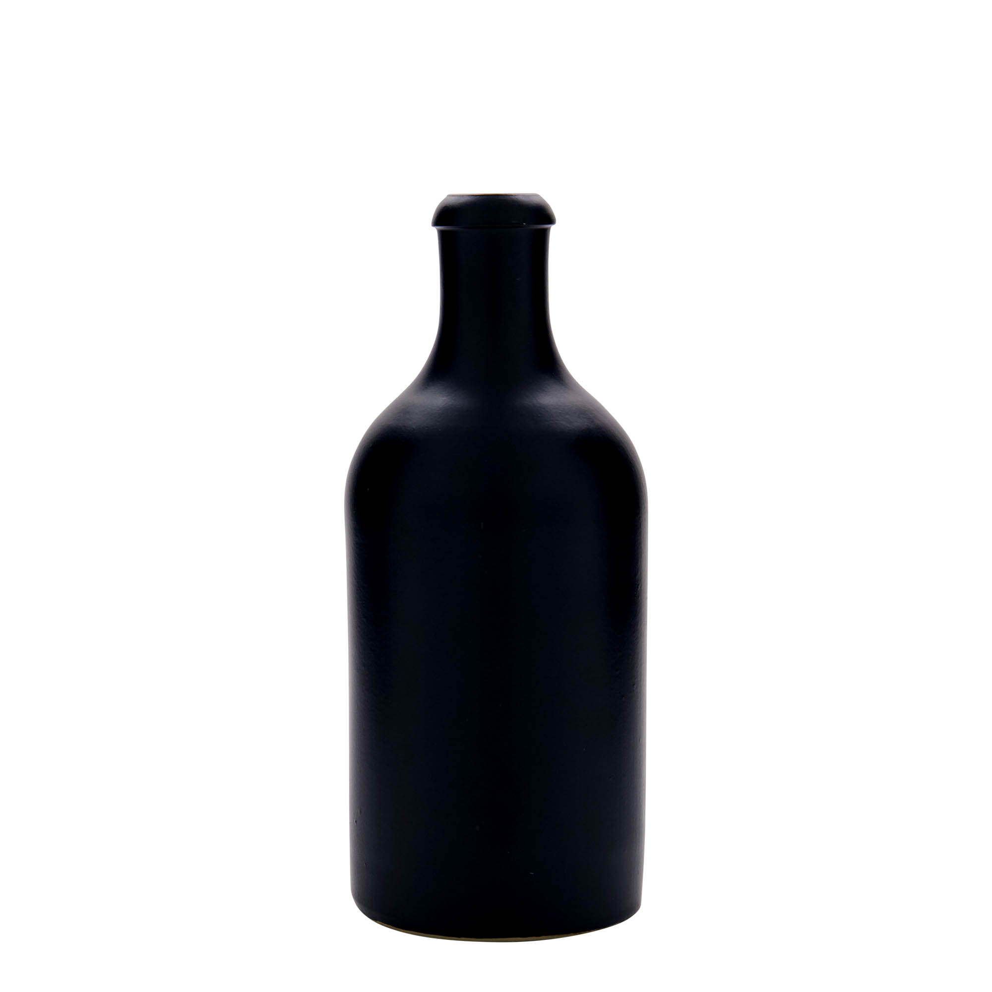 500 ml džbán, kamenina, černý, hrdlo: korek