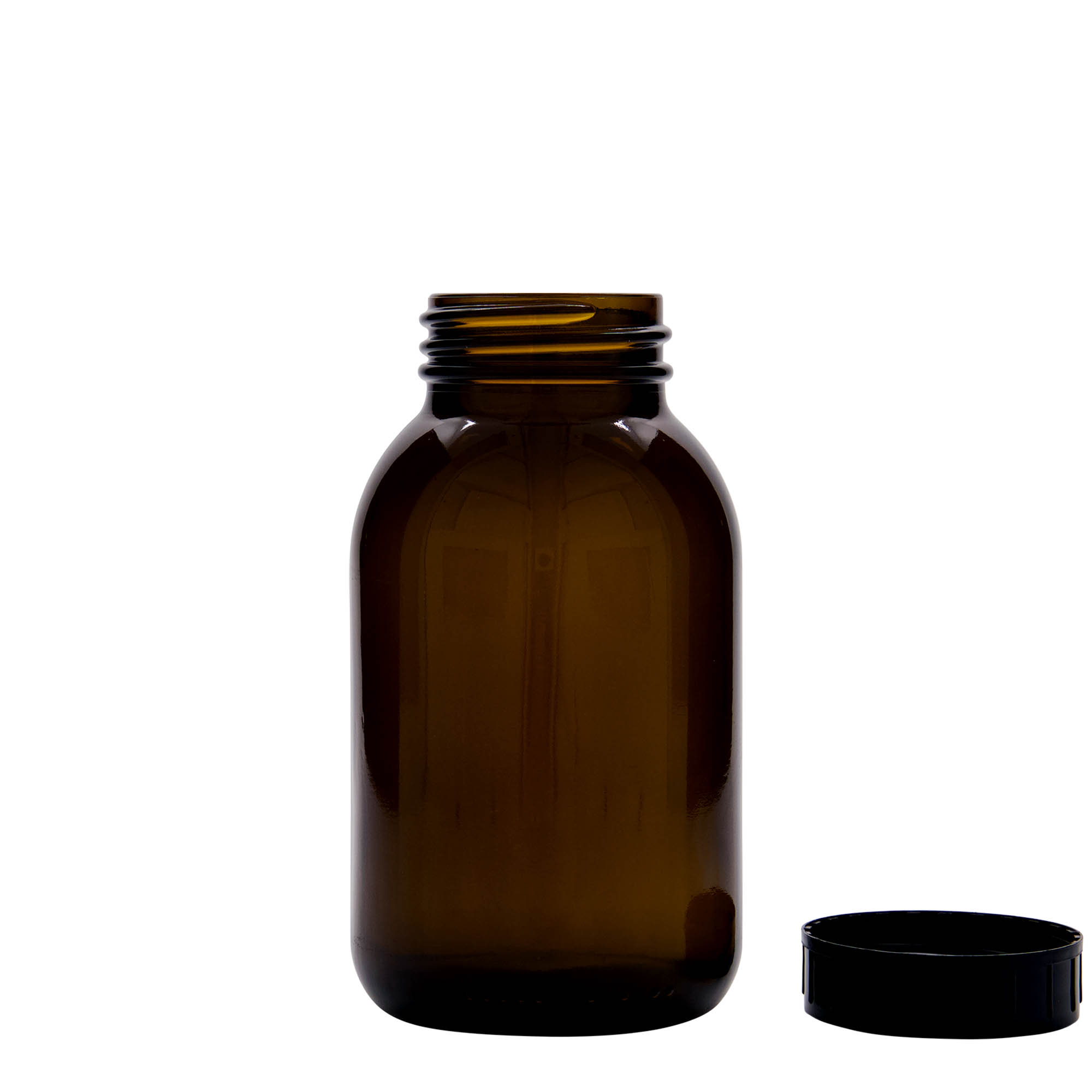 500 ml širokohrdlá sklenice, hnědá, hrdlo: DIN 55 500 ml širokohrdlá sklenice, hnědá, hrdlo: DIN 55