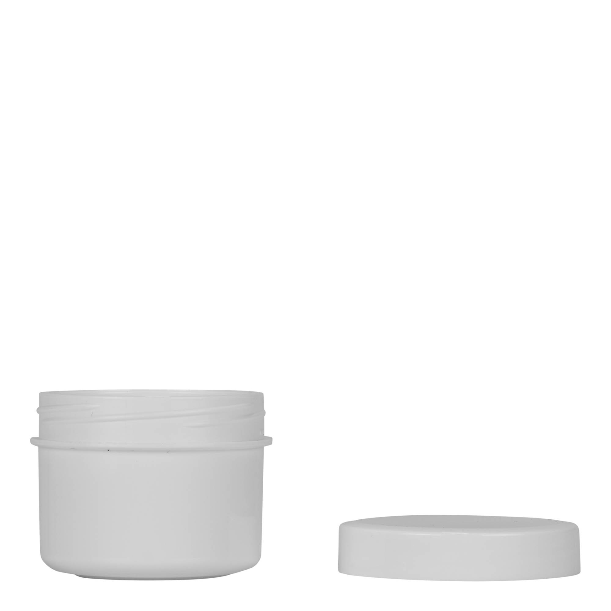 35 ml plastová dóza „White Line“, PP, bílá, hrdlo: šroubovací uzávěr