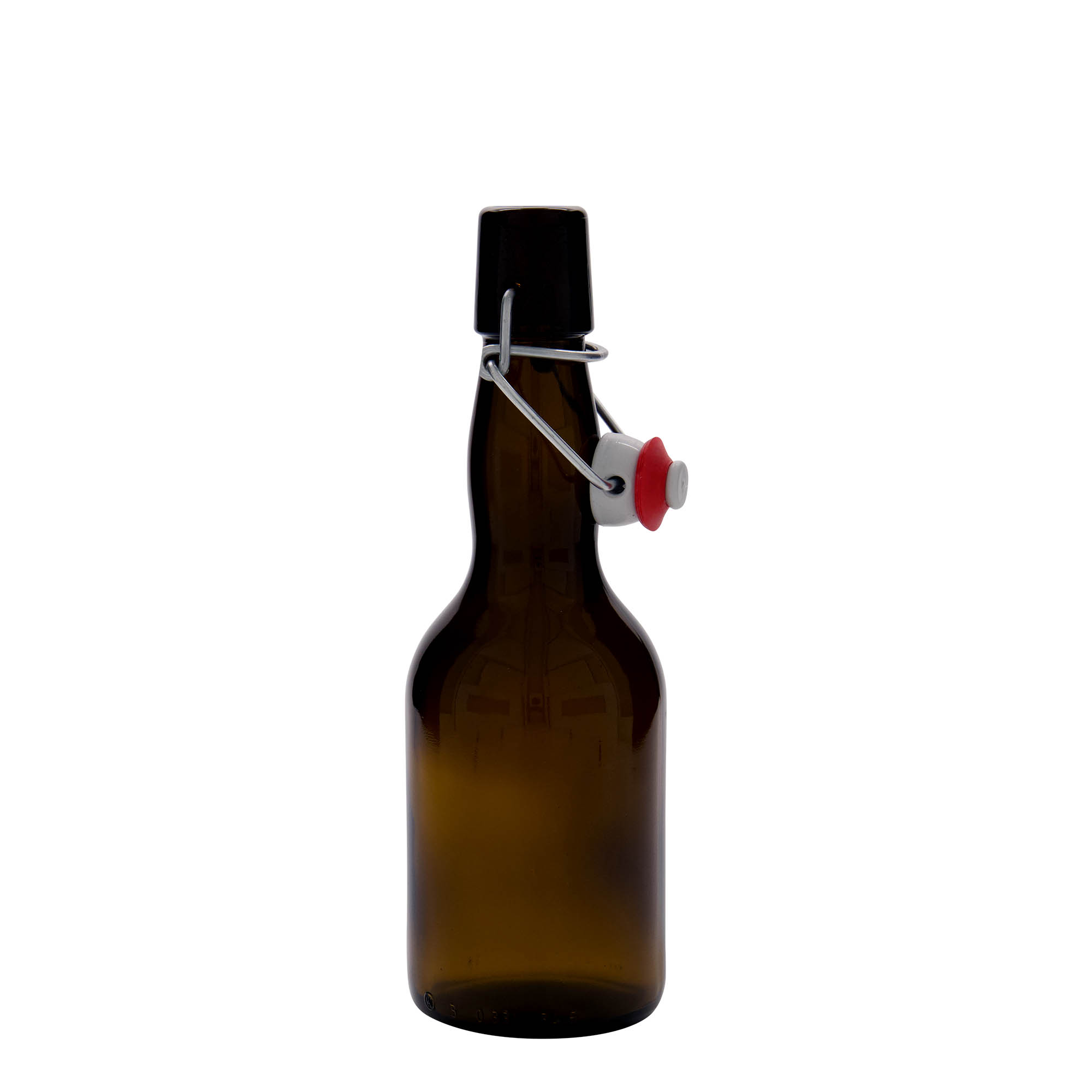 330 ml pivní láhev s krkem Kropf, sklo, hnědá, uzávěr: pákový uzávěr