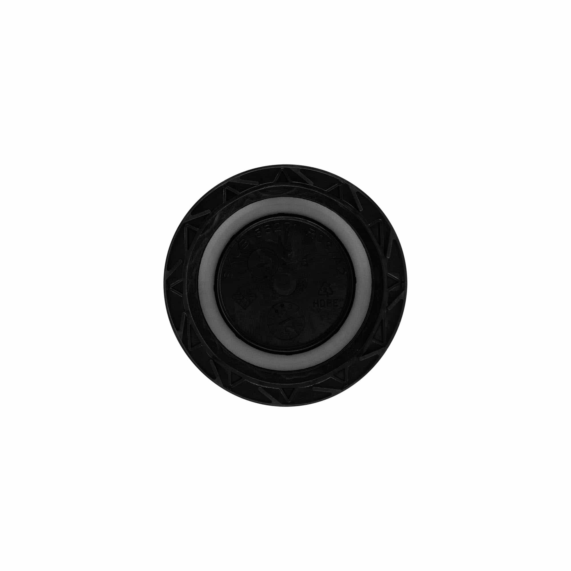 Šroubovací uzávěr, PP plast, černý, pro hrdlo: ND55