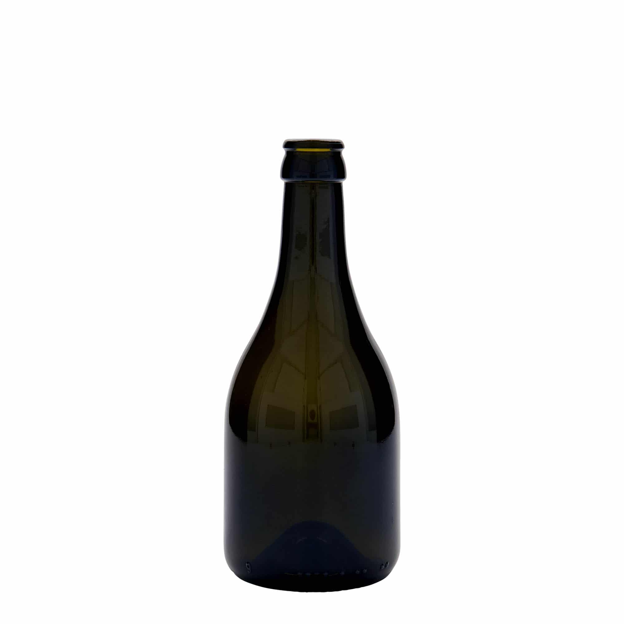 Pivní lahev 330 ml 'Horta', sklo, starožitná zelená, ústí: korunkový uzávěr