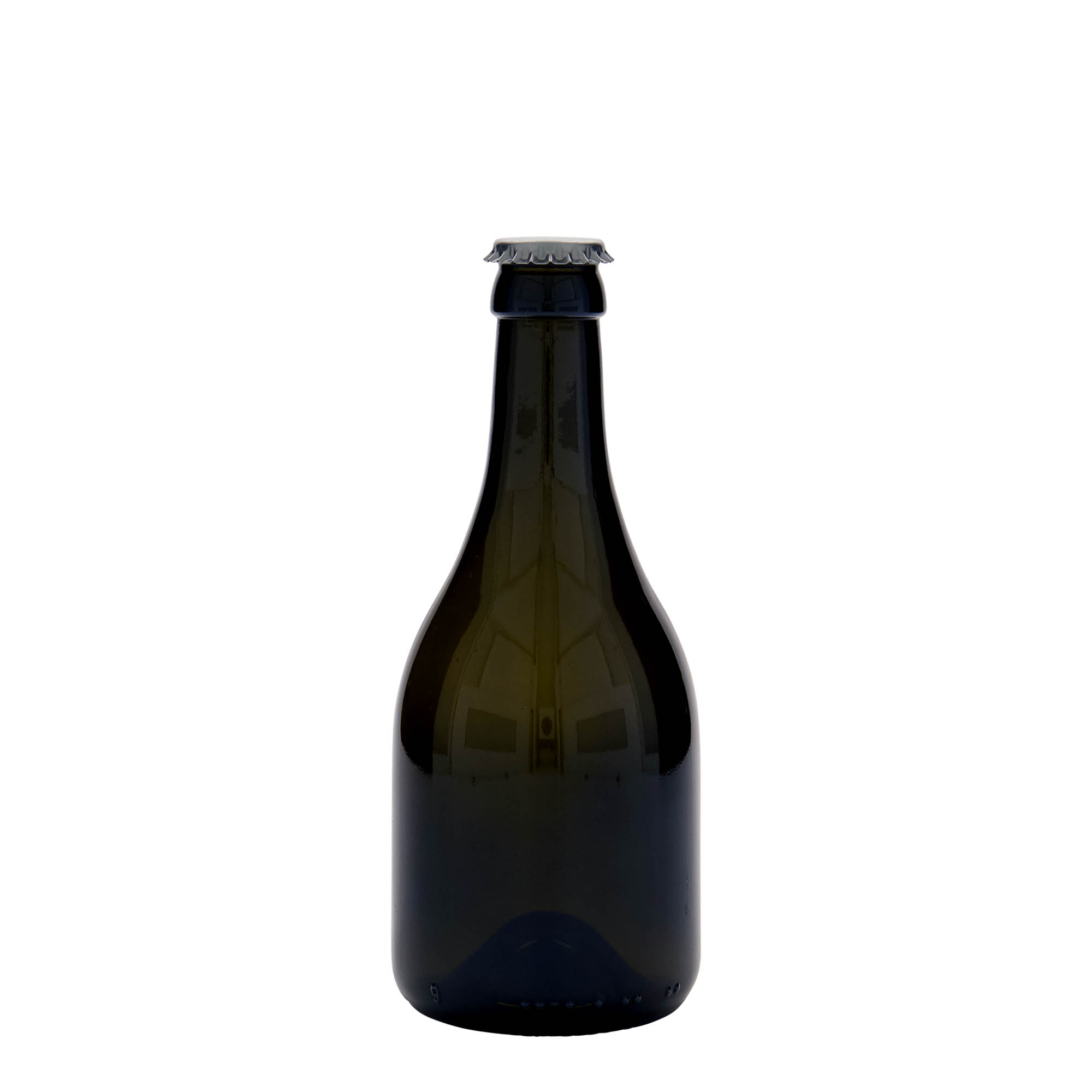 330 ml pivní láhev 'Horta', sklo, antikně zelená, hrdlo: korunkový uzávěr