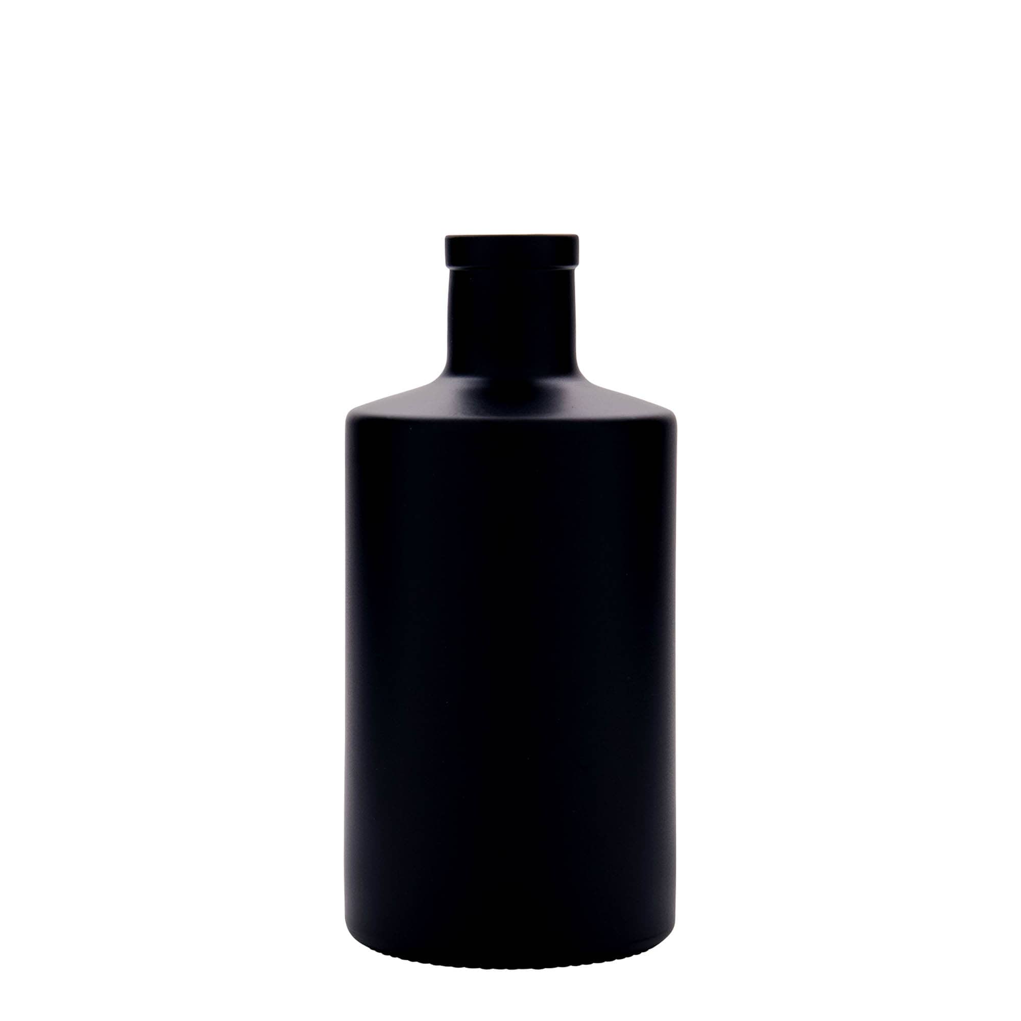 500 ml skleněná láhev 'Caroline', černá, hrdlo: korek