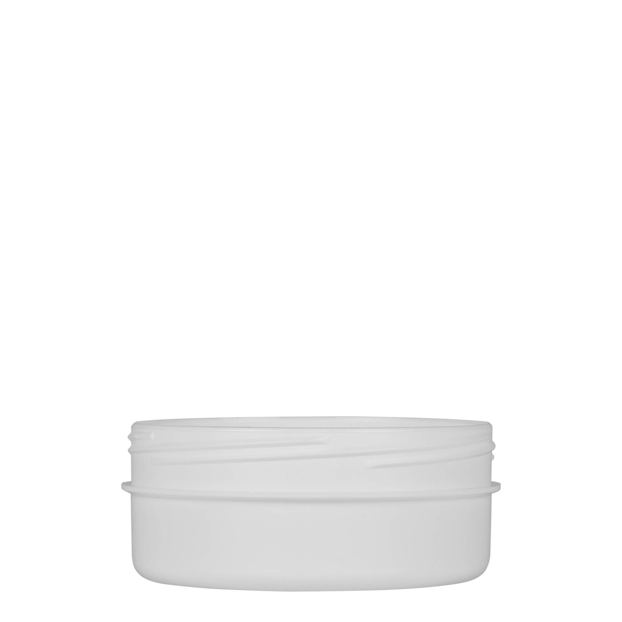 125 ml plastová dóza 'White Line', PP, bílá, hrdlo: šroubovací uzávěr