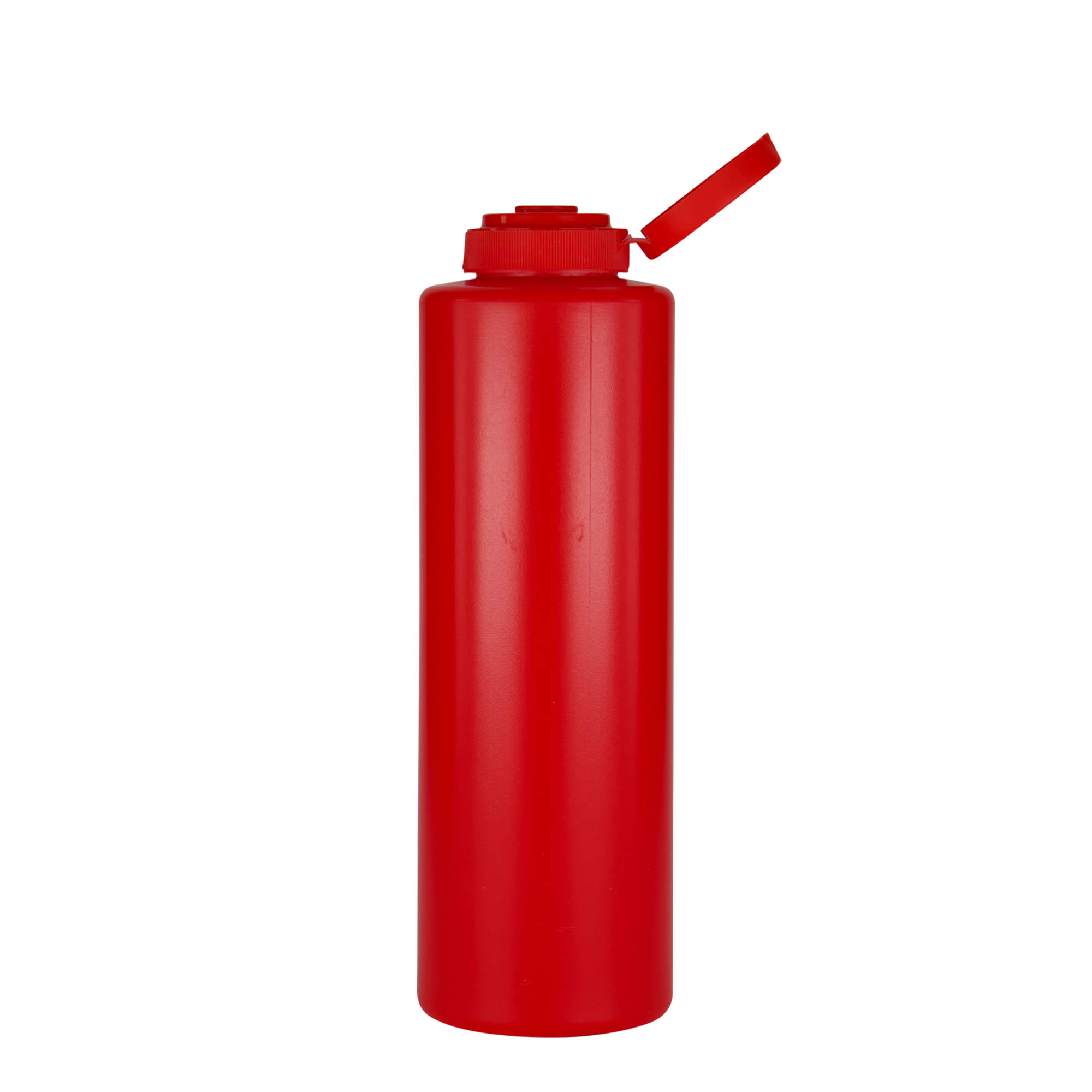 500 ml lahvička na omáčku, LDPE plast, červená, hrdlo: 38/400 500 ml lahvička na omáčku, LDPE plast, červená, hrdlo: 38/400