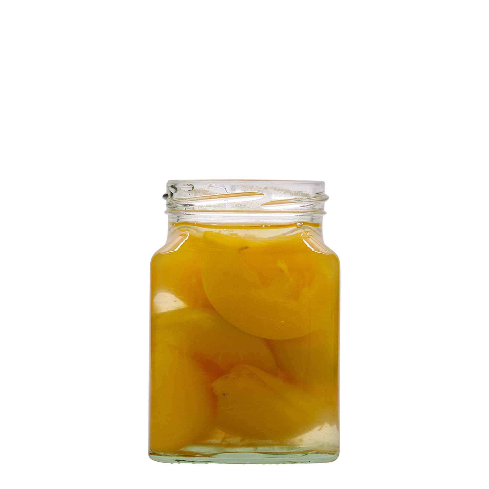 Čtyřúhelníková sklenice 314 ml, uzávěr: Twist Off (TO 63)