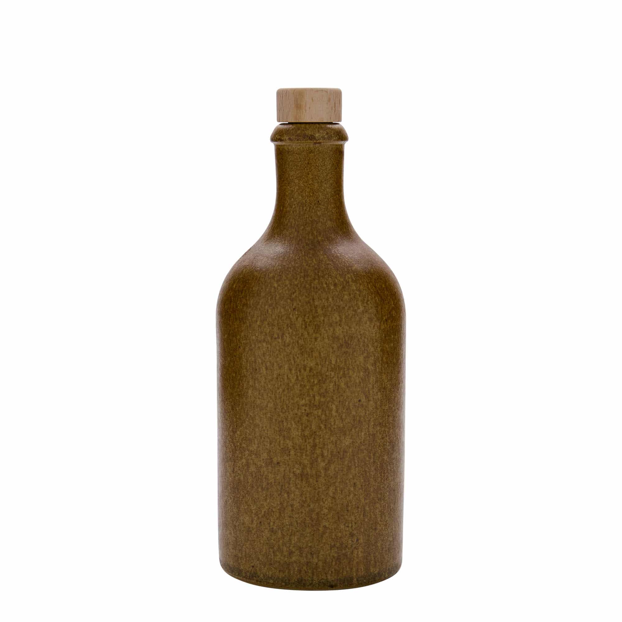 Hliněný džbán 500 ml, keramika, hnědý krystal, uzávěr: korek