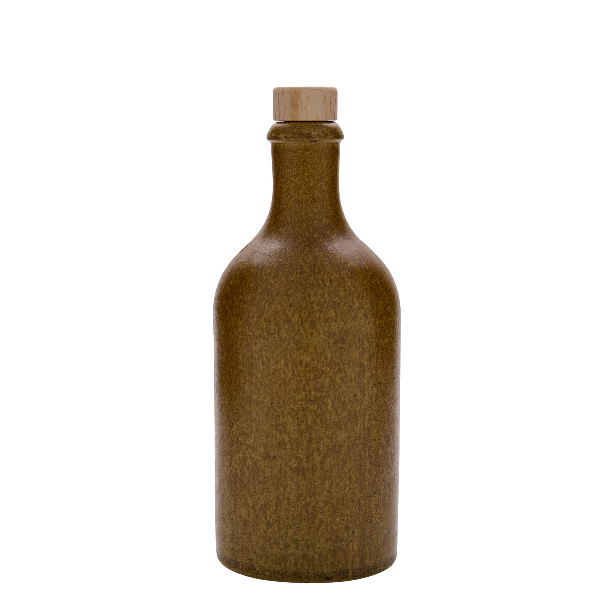 500 ml hliněný džbán, kamenina, hnědá-křišťálová, hrdlo: korek