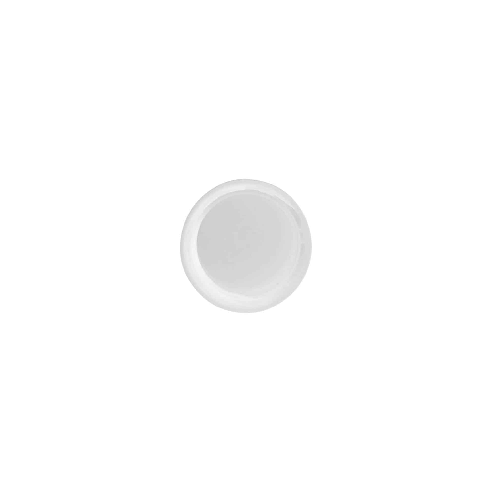 Šroubovací uzávěr s trhacím kroužkem, plast PE, bílý, pro ústí: DIN 18