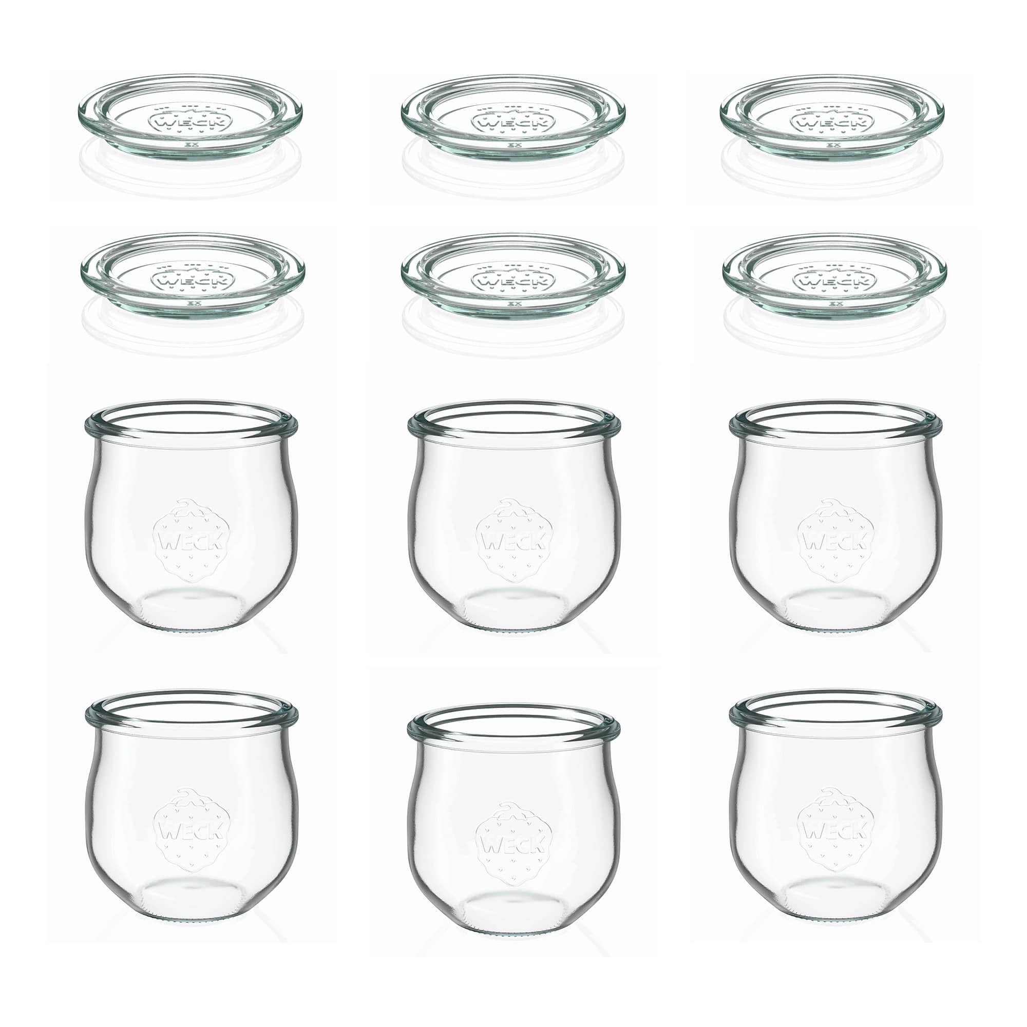 6x 370 ml WECK tulipánová sklenice se skleněným víčkem RR 80