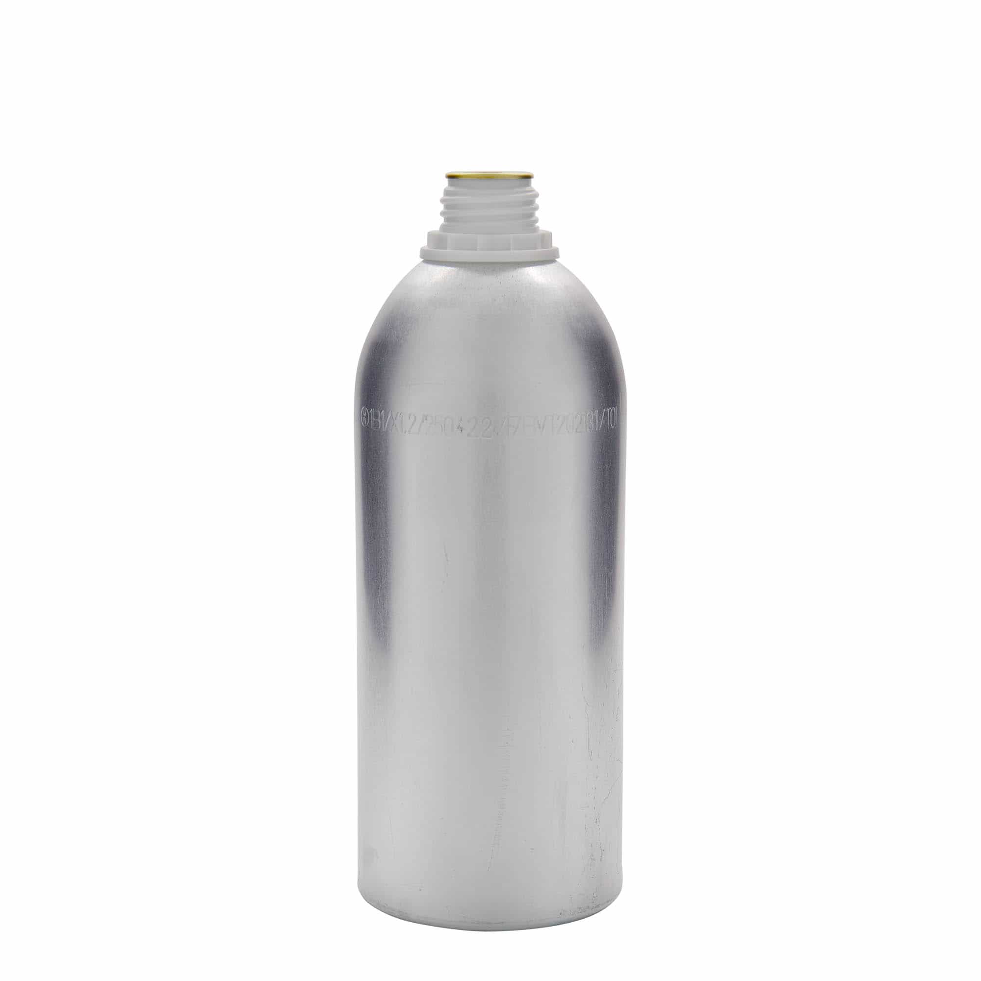 Hliníková lahev 1100 ml, kov, stříbrná, ústí: DIN 32