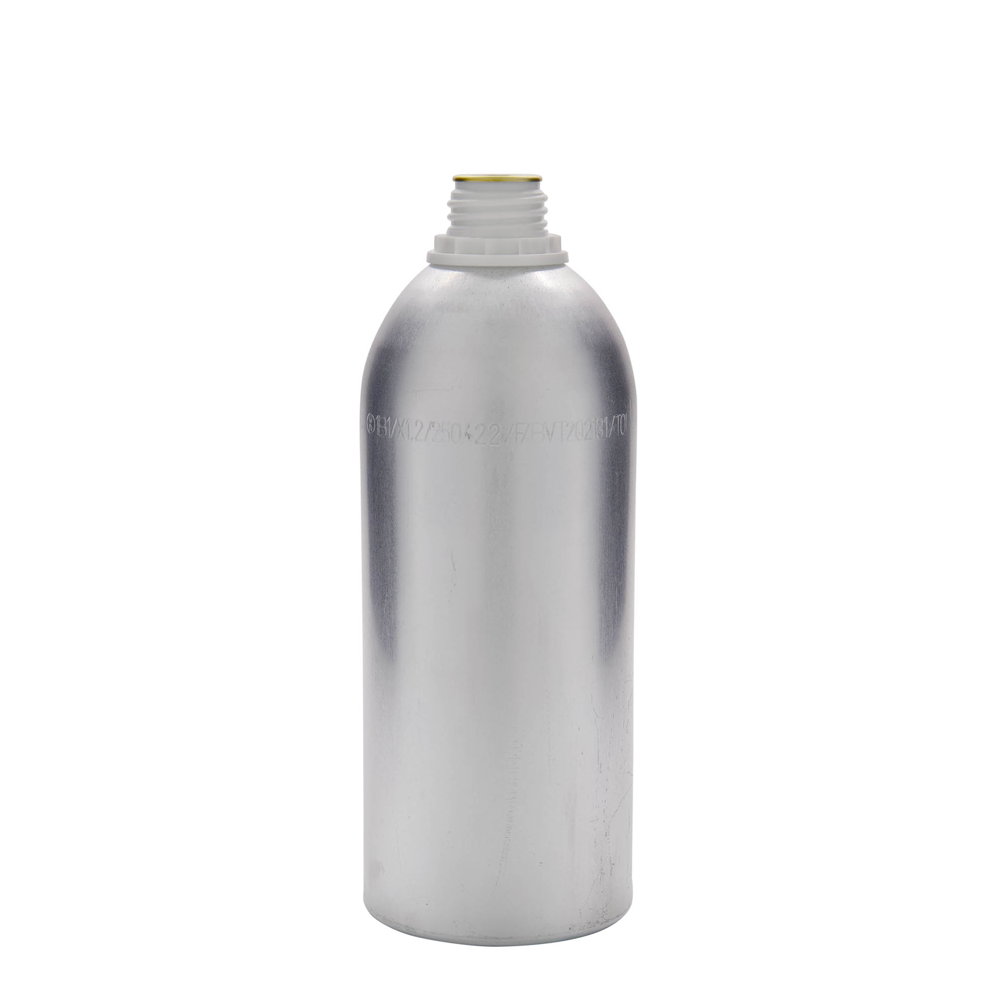 1100 ml hliníková láhev, kov, stříbrná, hrdlo: DIN 32