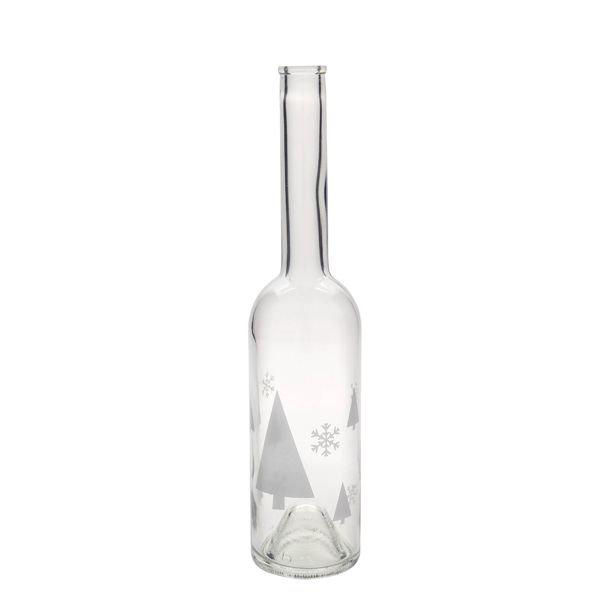 500 ml skleněná láhev 'Opera', motiv: sněhové vločky, hrdlo: korek