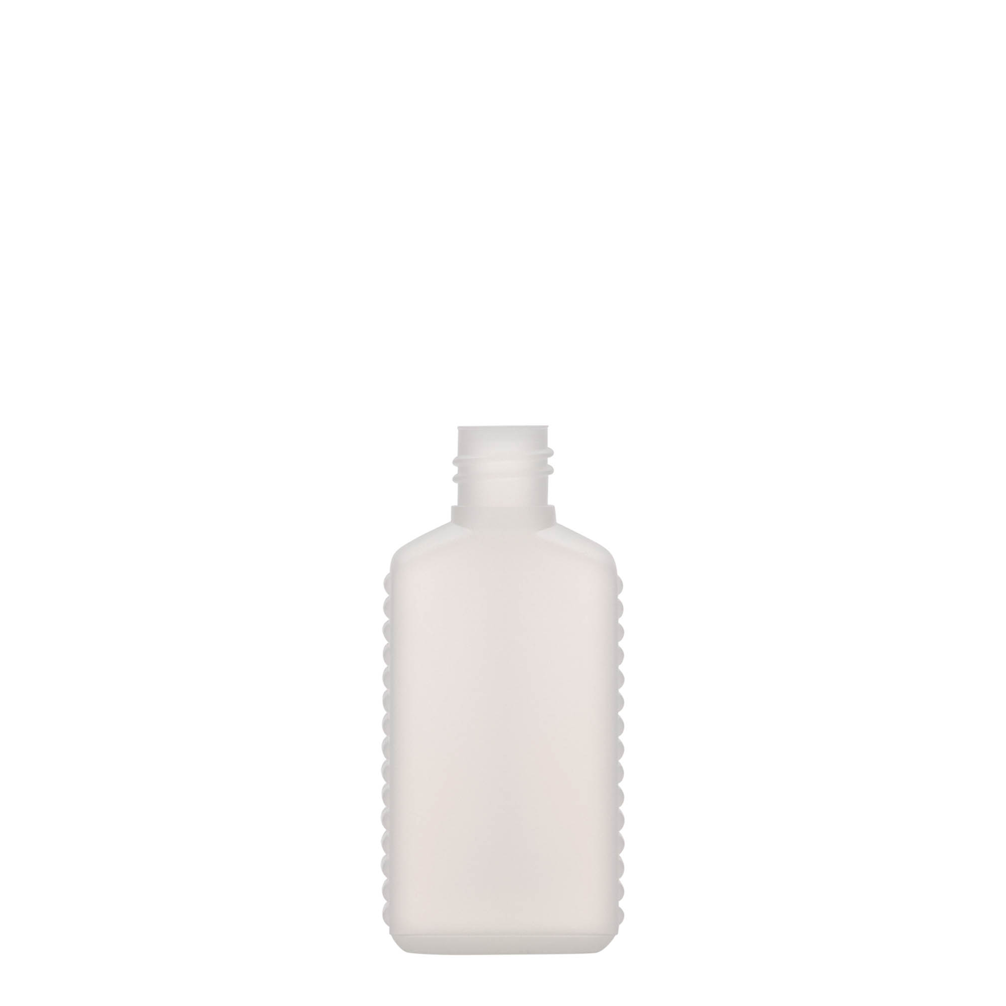 50 ml kanystrová láhev s úzkým hrdlem, obdélníková, HDPE plast, přírodní, hrdlo: DIN 18 50 ml kanystrová láhev s úzkým hrdlem, obdélníková, HDPE plast, přírodní, hrdlo: DIN 18