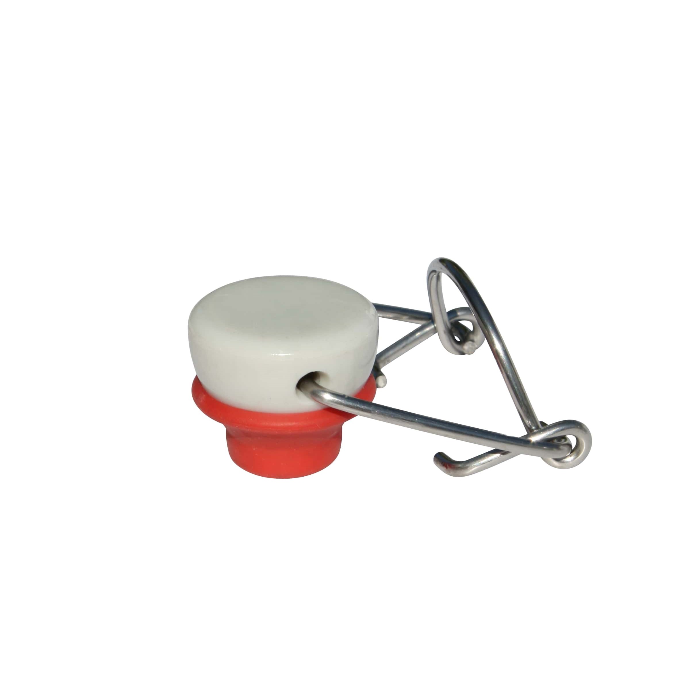 Zapínání na sponu speciální velikosti, plast, červeno-bílé Zapínání na sponu speciální velikosti, plast, červeno-bílé