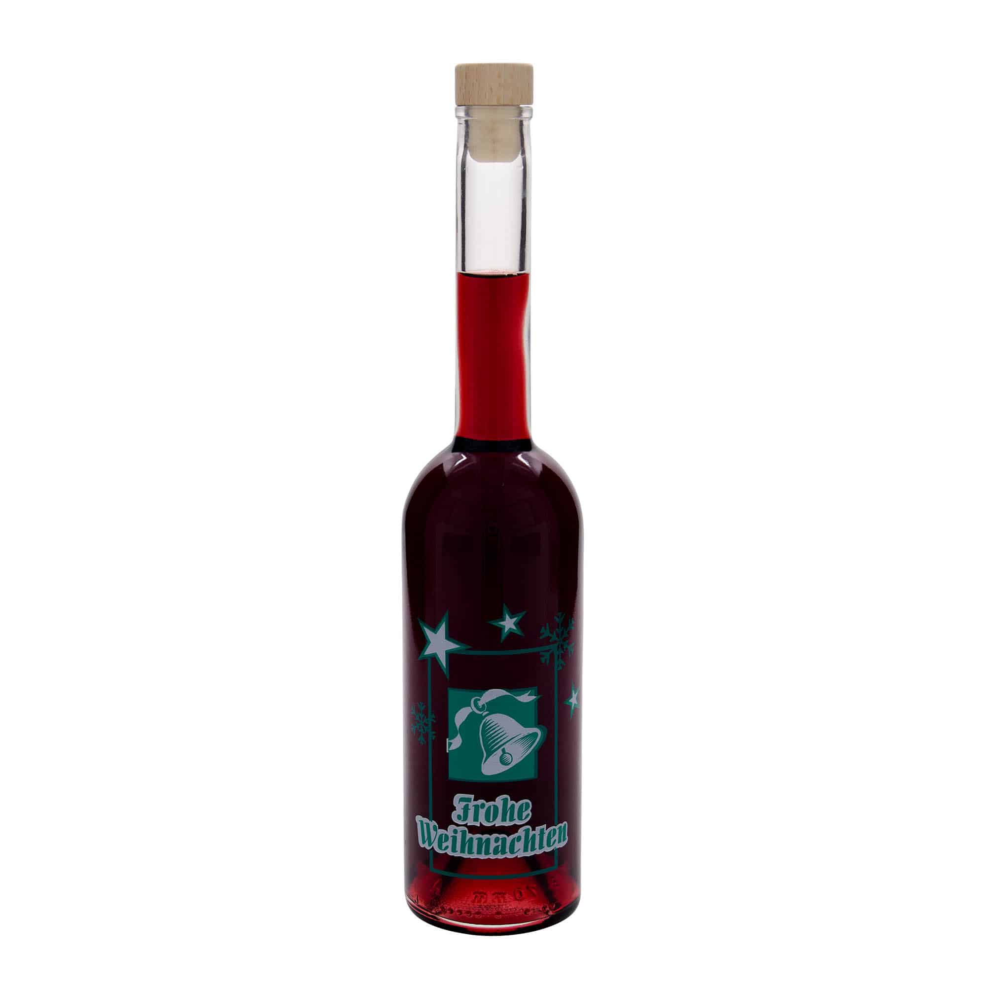 500 ml skleněná láhev „Opera“, motiv: Veselé Vánoce, hrdlo: korek