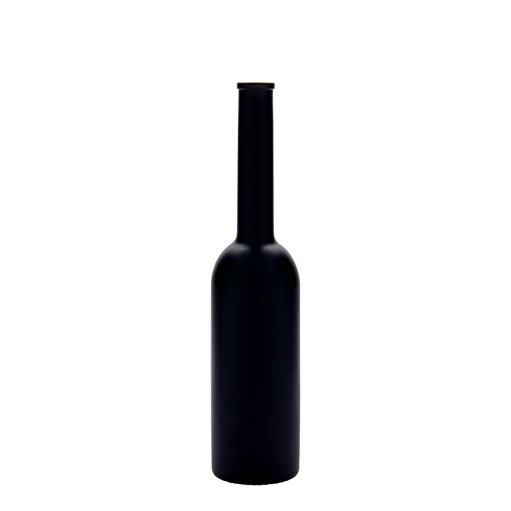 200 ml skleněná láhev 'Opera', černá, hrdlo: korek