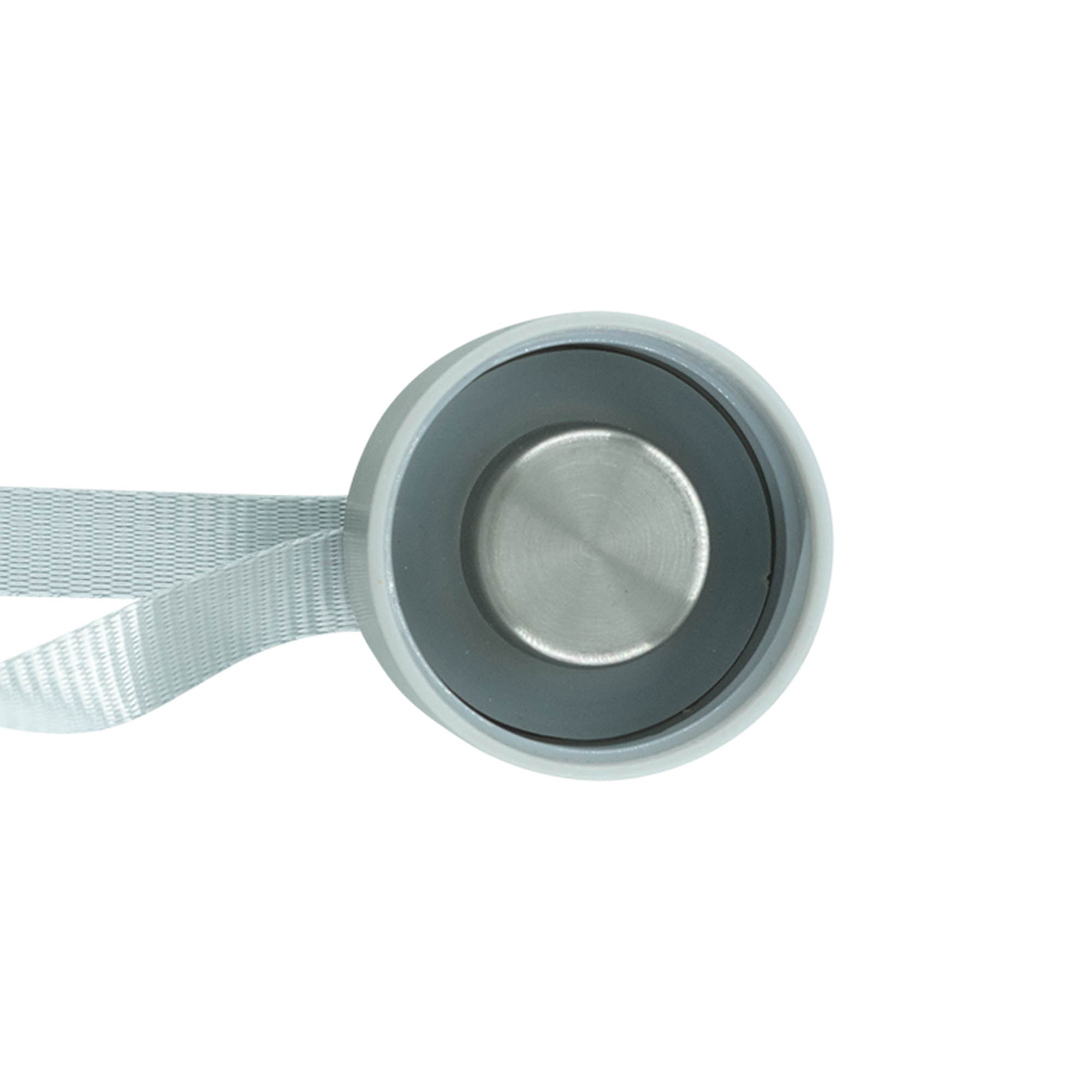 Šroubovací víčko 'Perseus' s páskem, kov, stříbrné Šroubovací víčko 'Perseus' s páskem, kov, stříbrné