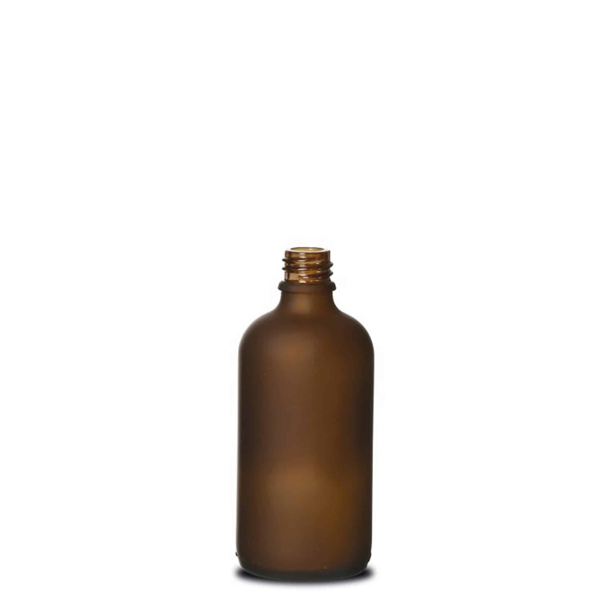 100 ml lékovka, sklo, hnědá matná, hrdlo: DIN 18 100 ml lékovka, sklo, hnědá matná, hrdlo: DIN 18