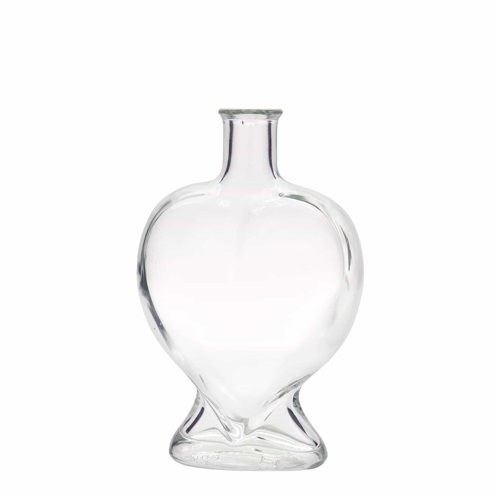 Skleněná lahev 500 ml 'Srdce', uzávěr: korek
