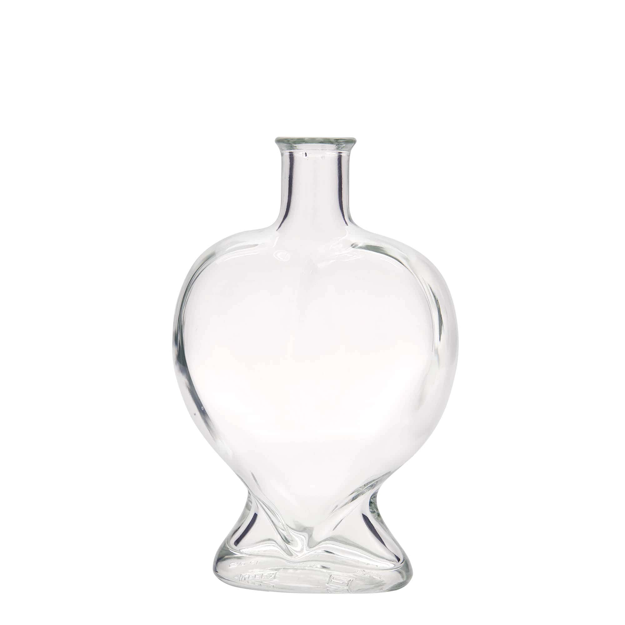 500 ml skleněná láhev 'Srdce', hrdlo: korek