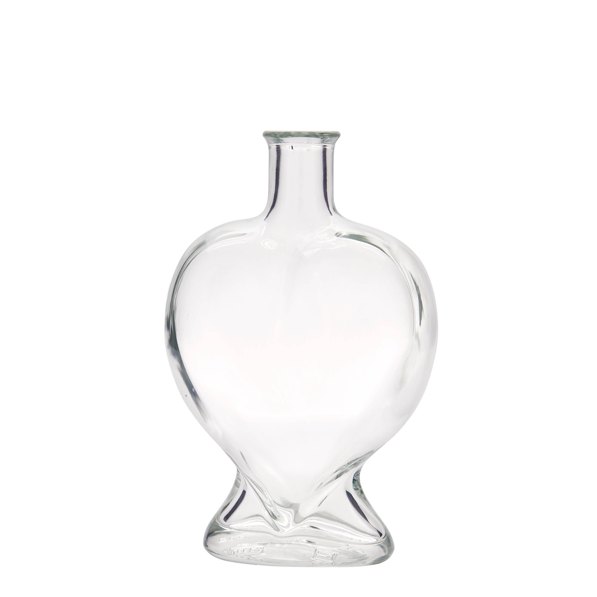 500 ml skleněná láhev „Srdce“, hrdlo: korek