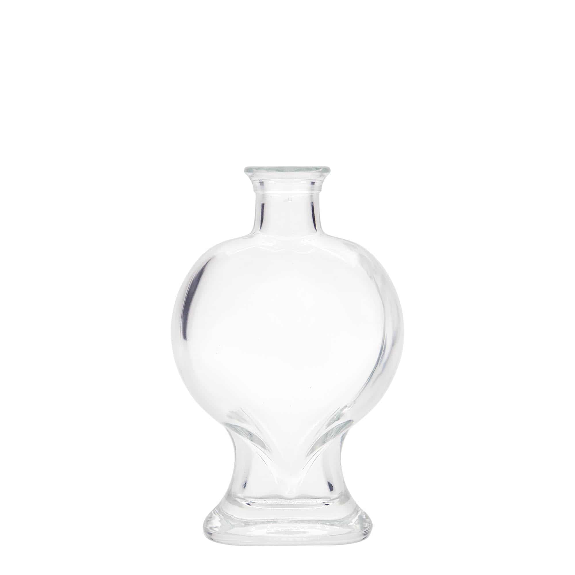 Skleněná lahev 200 ml 'Srdce', uzávěr: korek Skleněná lahev 200 ml 'Srdce', uzávěr: korek