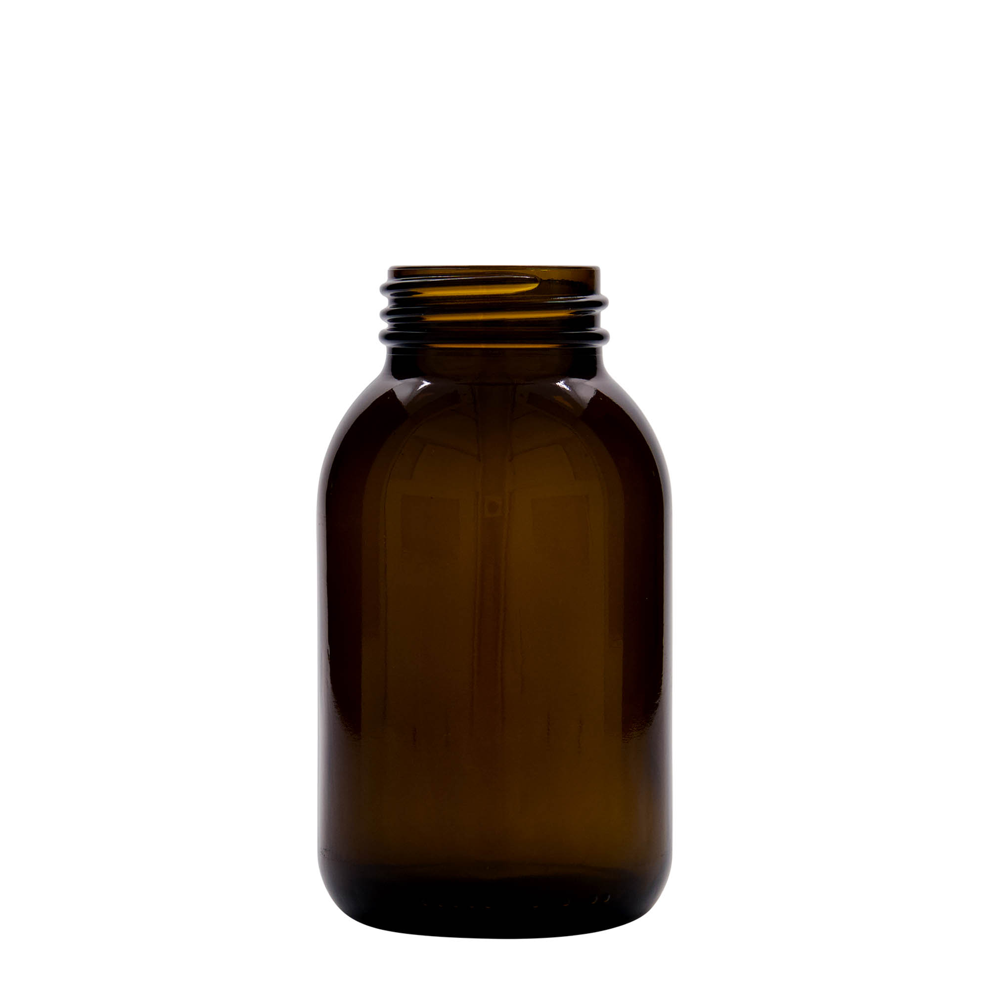 500 ml širokohrdlá sklenice, hnědá, hrdlo: DIN 55 500 ml širokohrdlá sklenice, hnědá, hrdlo: DIN 55