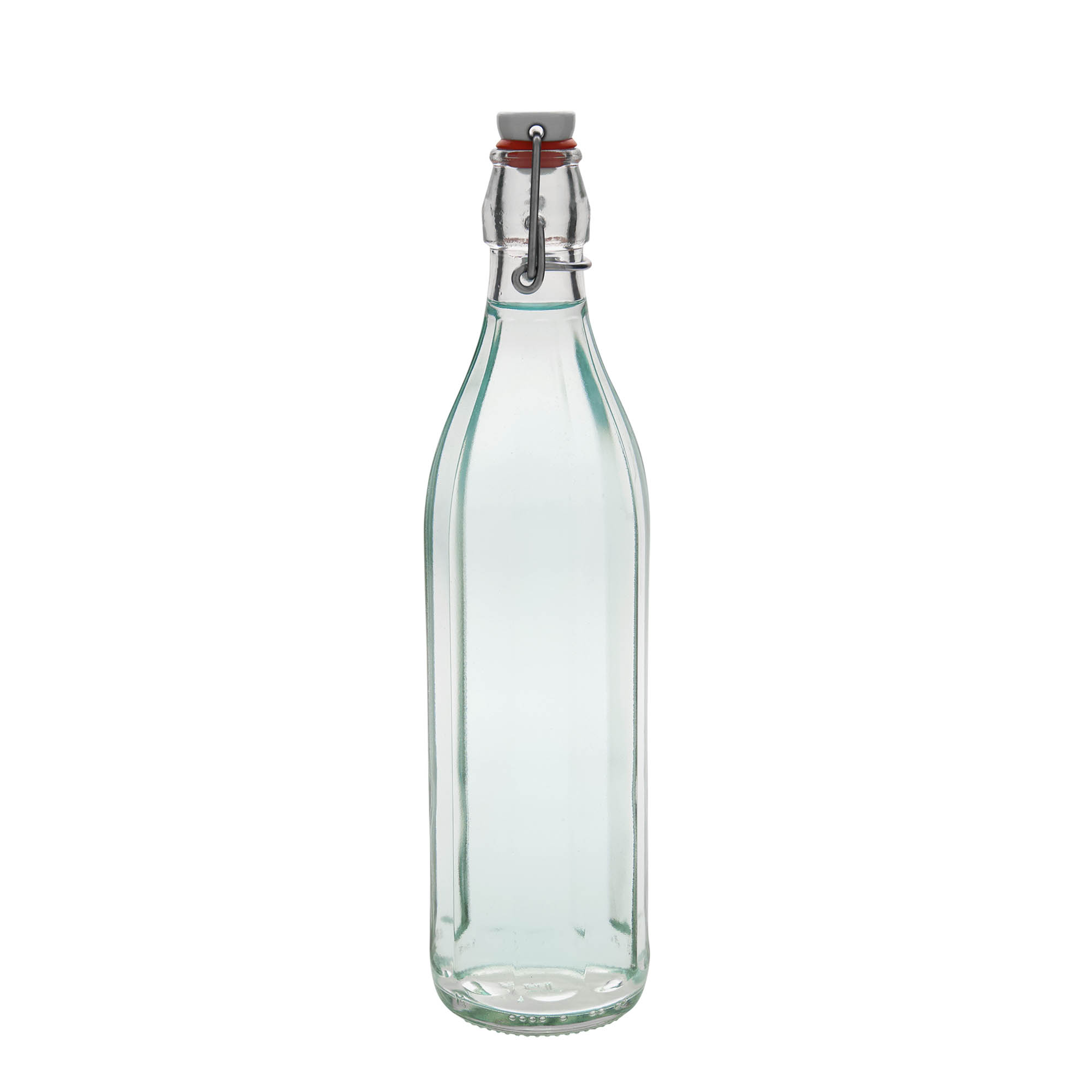 750 ml skleněná láhev 'Bravo', desetiboká, hrdlo: závěsný uzávěr