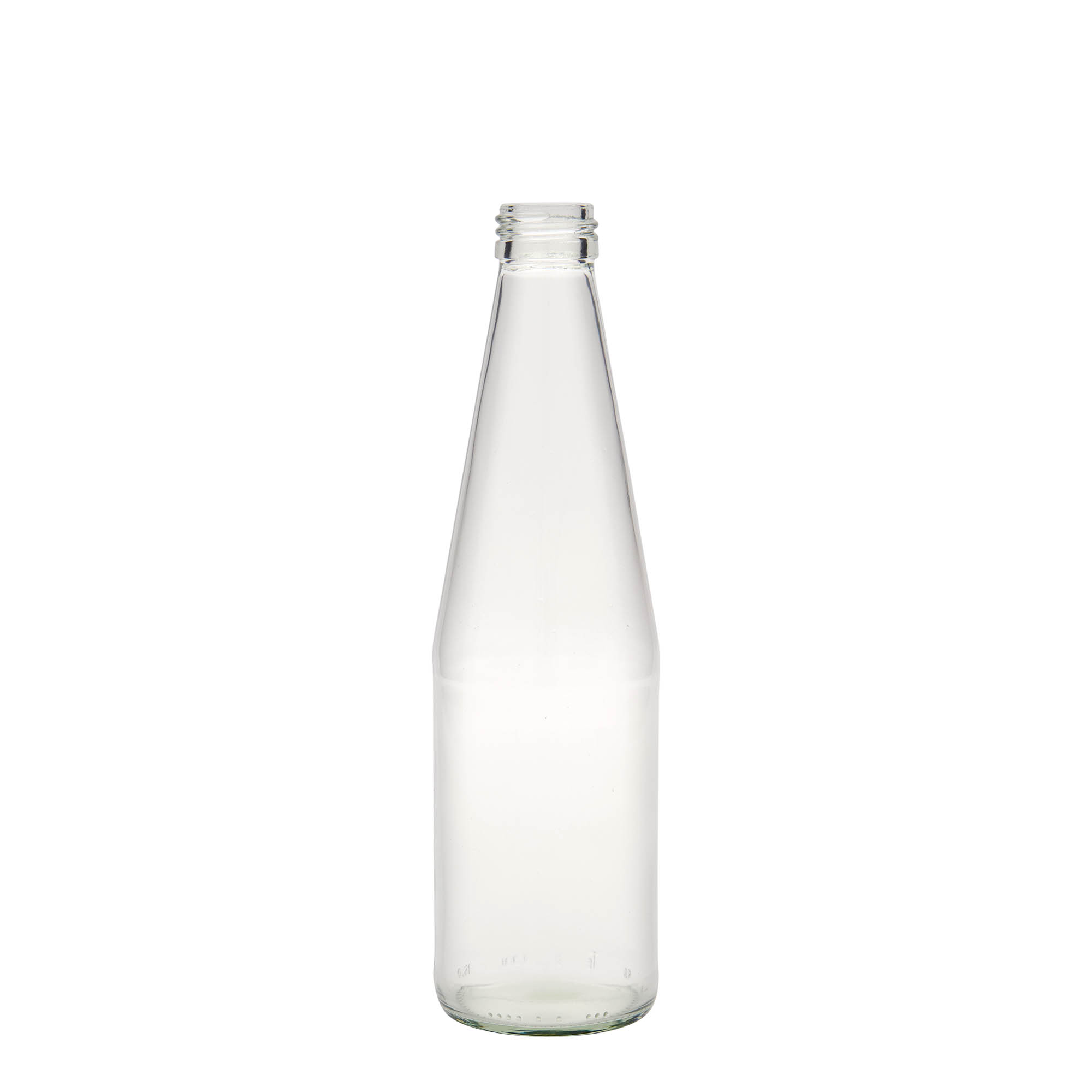 330 ml univerzální láhev ve tvaru mrkve, sklo, hrdlo: PP 28 330 ml univerzální láhev ve tvaru mrkve, sklo, hrdlo: PP 28