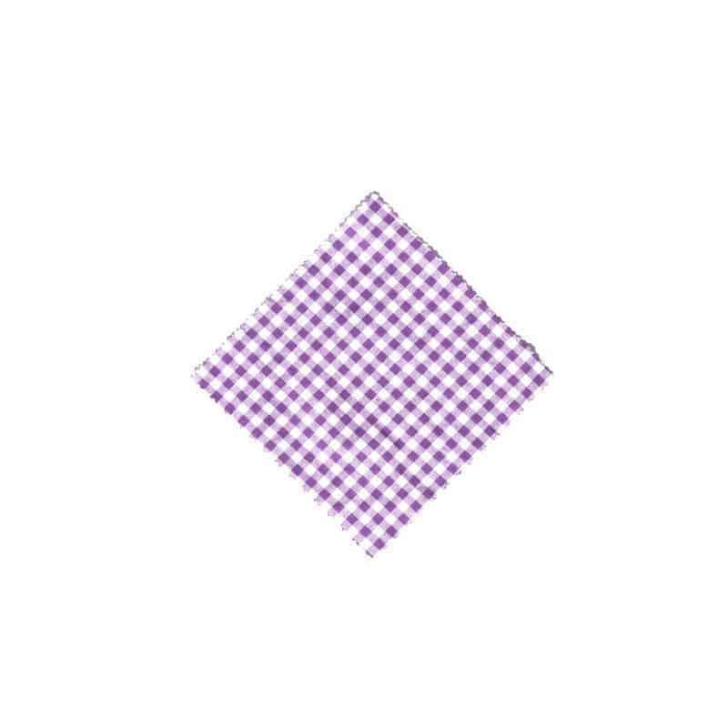 Látkový ubrousek károvaný 12x12, čtvercový, textil, šeřík, uzávěr: TO38-TO53