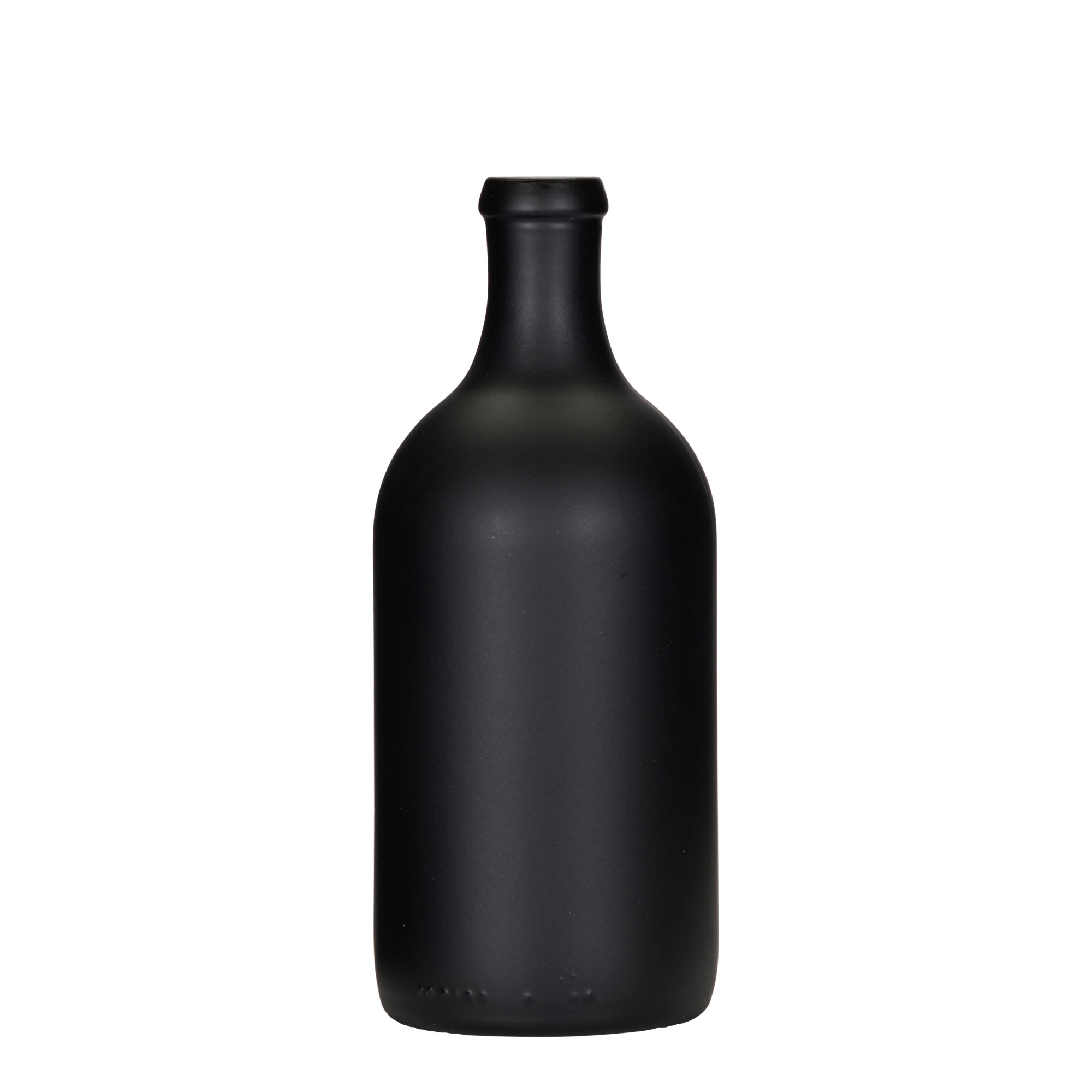 500 ml skleněná láhev 'Ginevra Leggera', černá, hrdlo: korek 500 ml skleněná láhev 'Ginevra Leggera', černá, hrdlo: korek