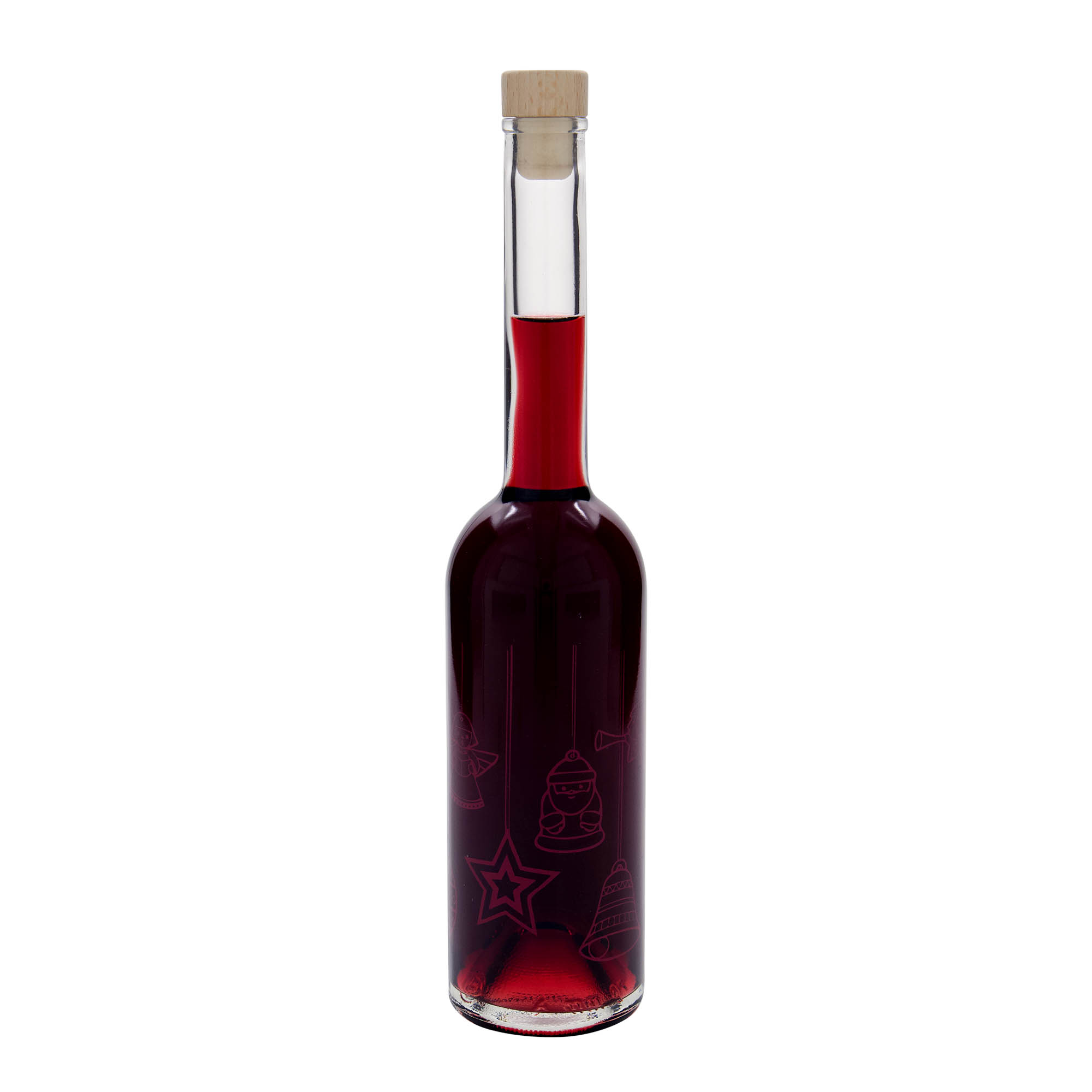 500 ml skleněná láhev 'Opera', motiv: hvězdy, hrdlo: korek