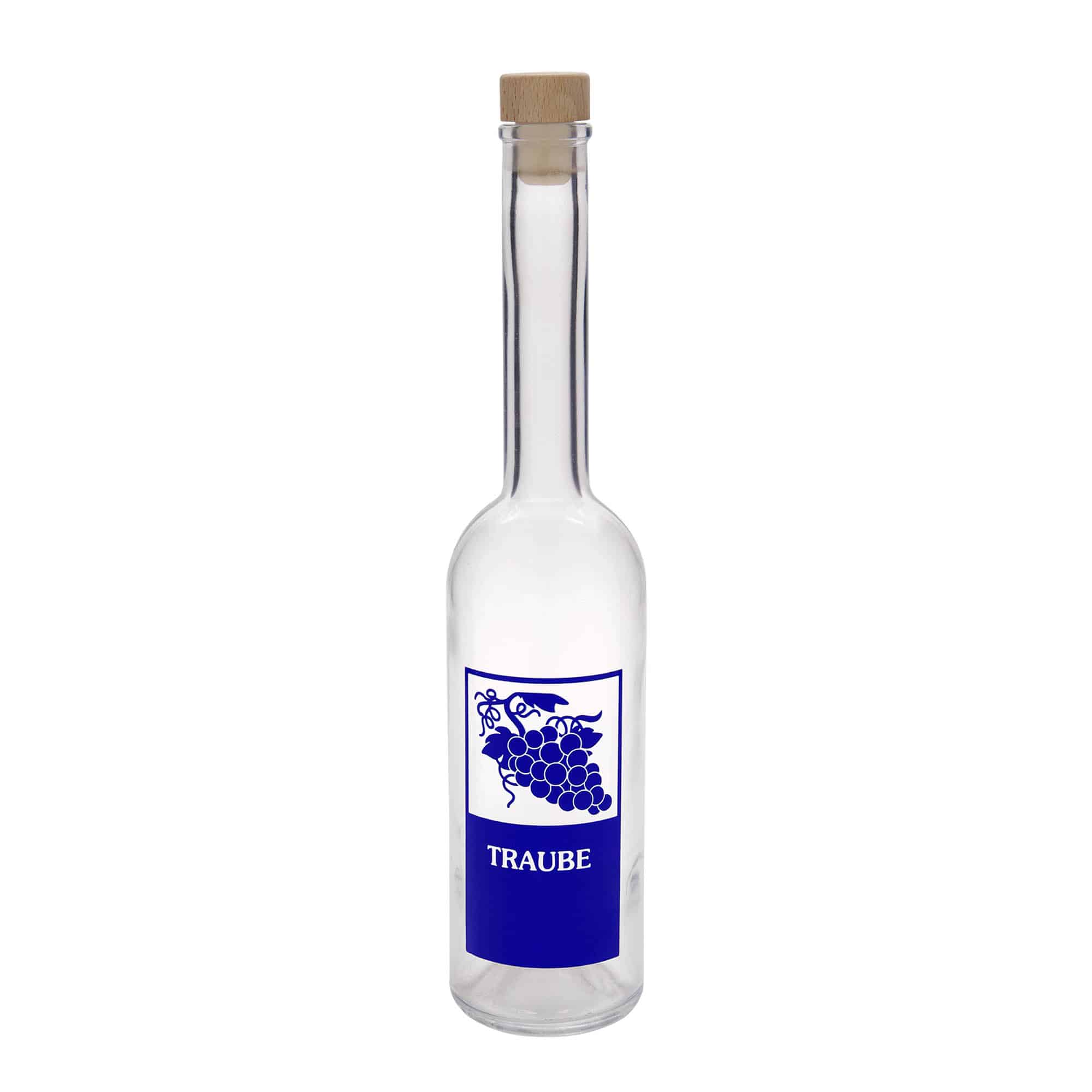 Skleněná lahev 500 ml 'Opera', motiv: Hrozen, uzávěr: korek