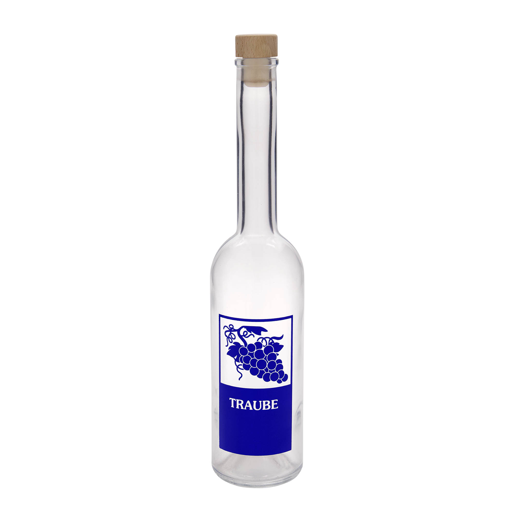 500 ml skleněná láhev 'Opera', motiv: hrozen, hrdlo: korkové