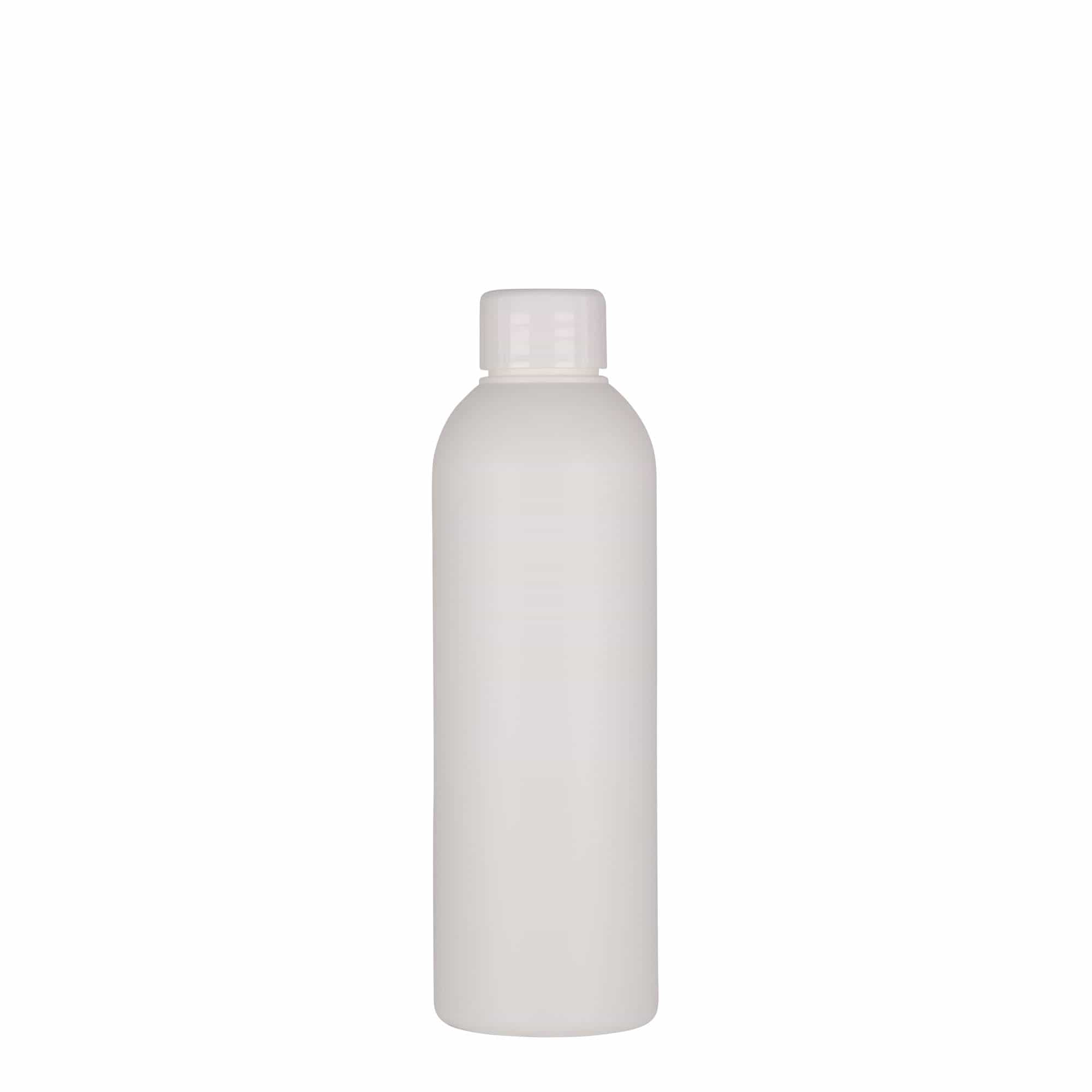 200 ml plastová láhev „Tuffy“, HDPE, bílá, hrdlo: 24/410