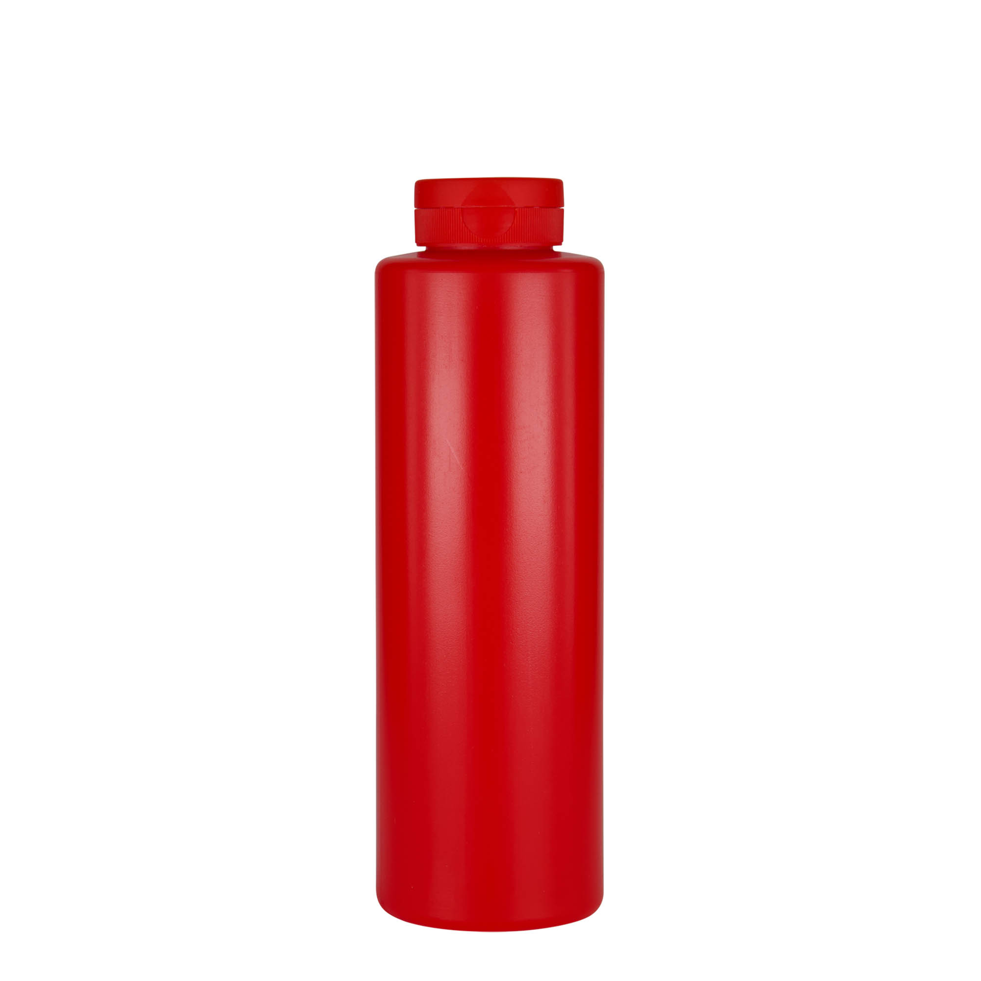 500 ml lahvička na omáčku, LDPE plast, červená, hrdlo: 38/400 500 ml lahvička na omáčku, LDPE plast, červená, hrdlo: 38/400