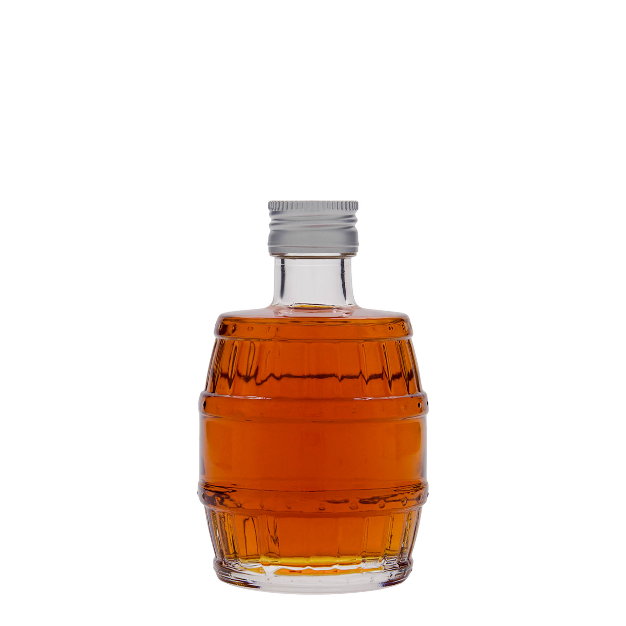 200 ml skleněná láhev „sud“, hrdlo: PP 28