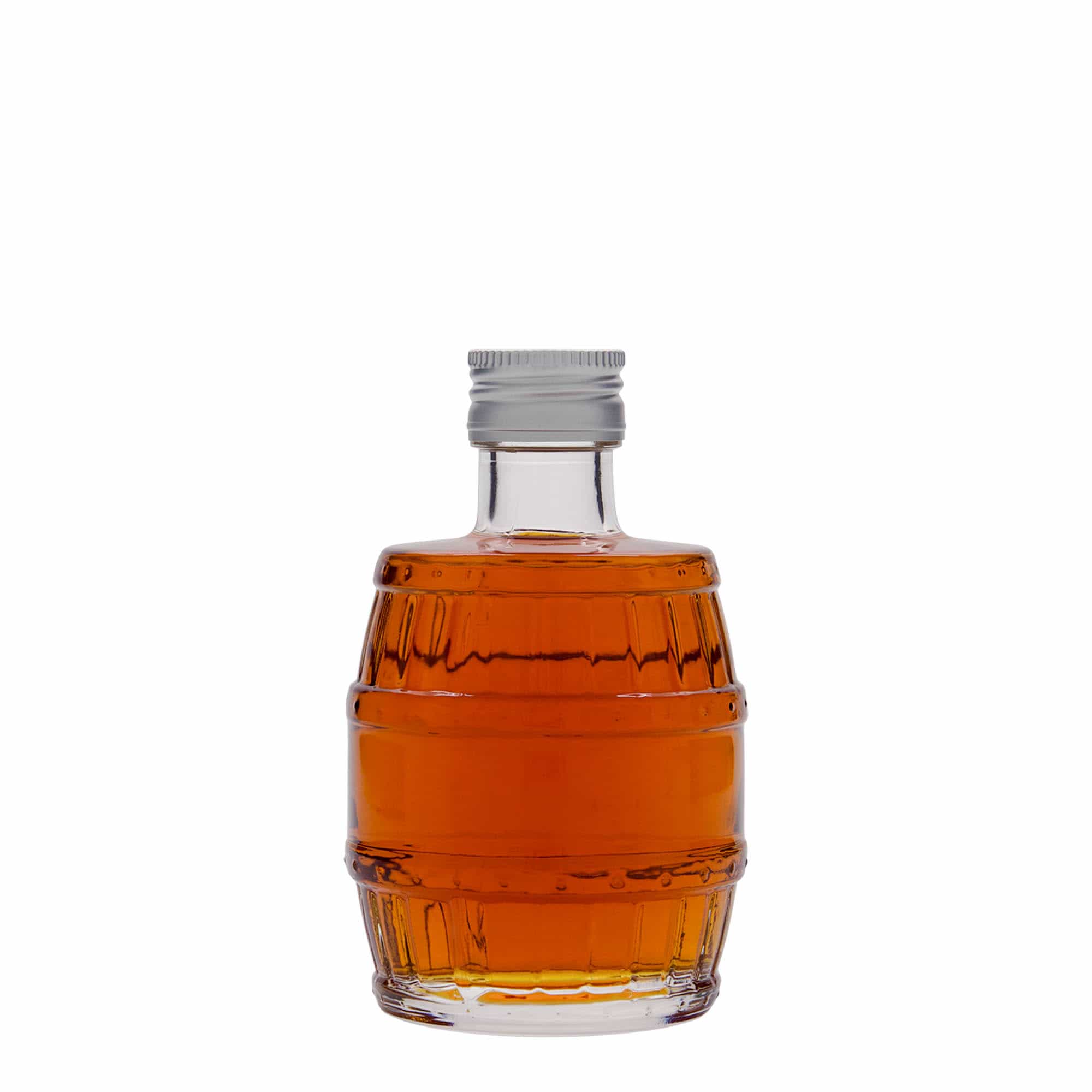 200 ml skleněná láhev „sud“, hrdlo: PP 28