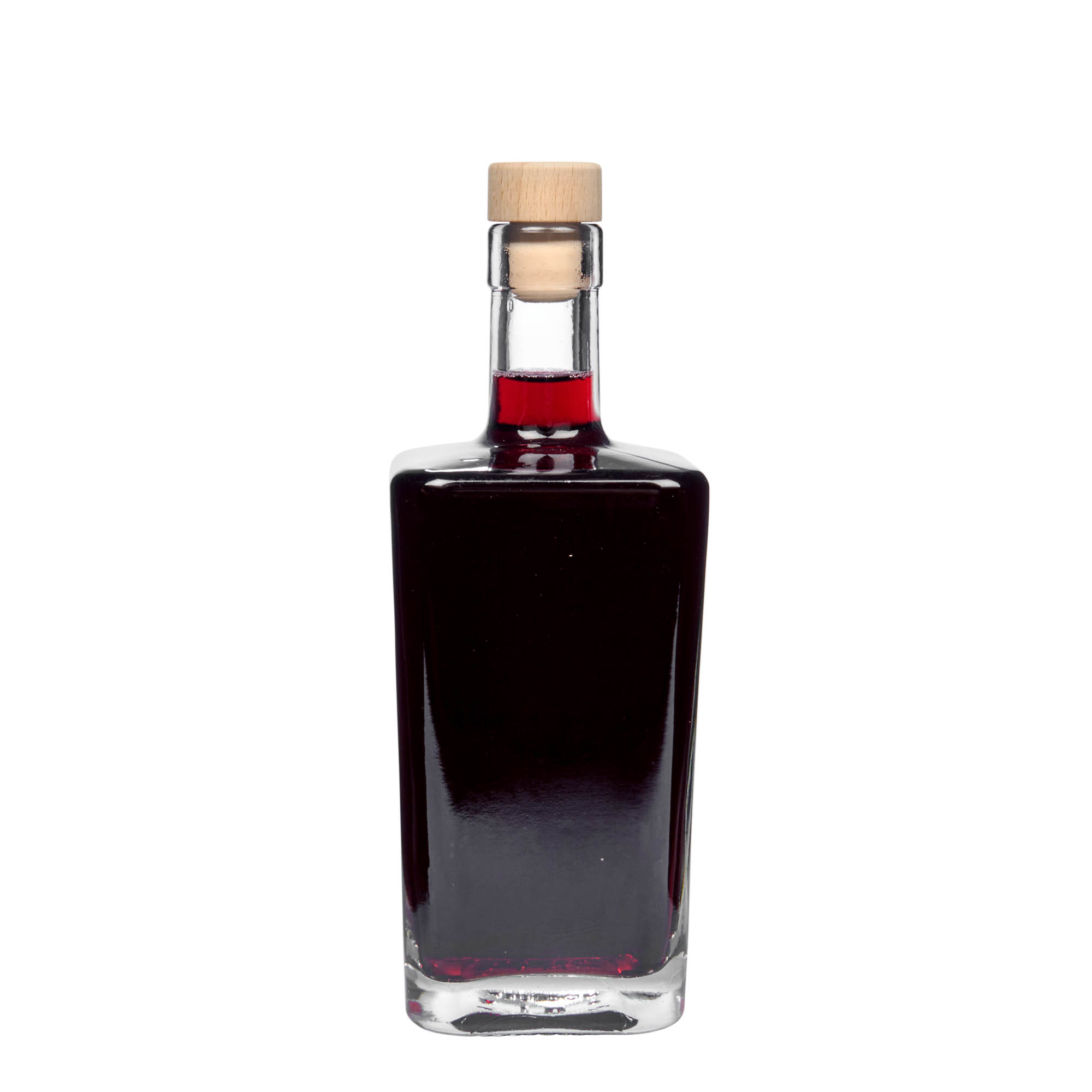500 ml skleněná láhev 'Noel', čtvercová, hrdlo: korek
