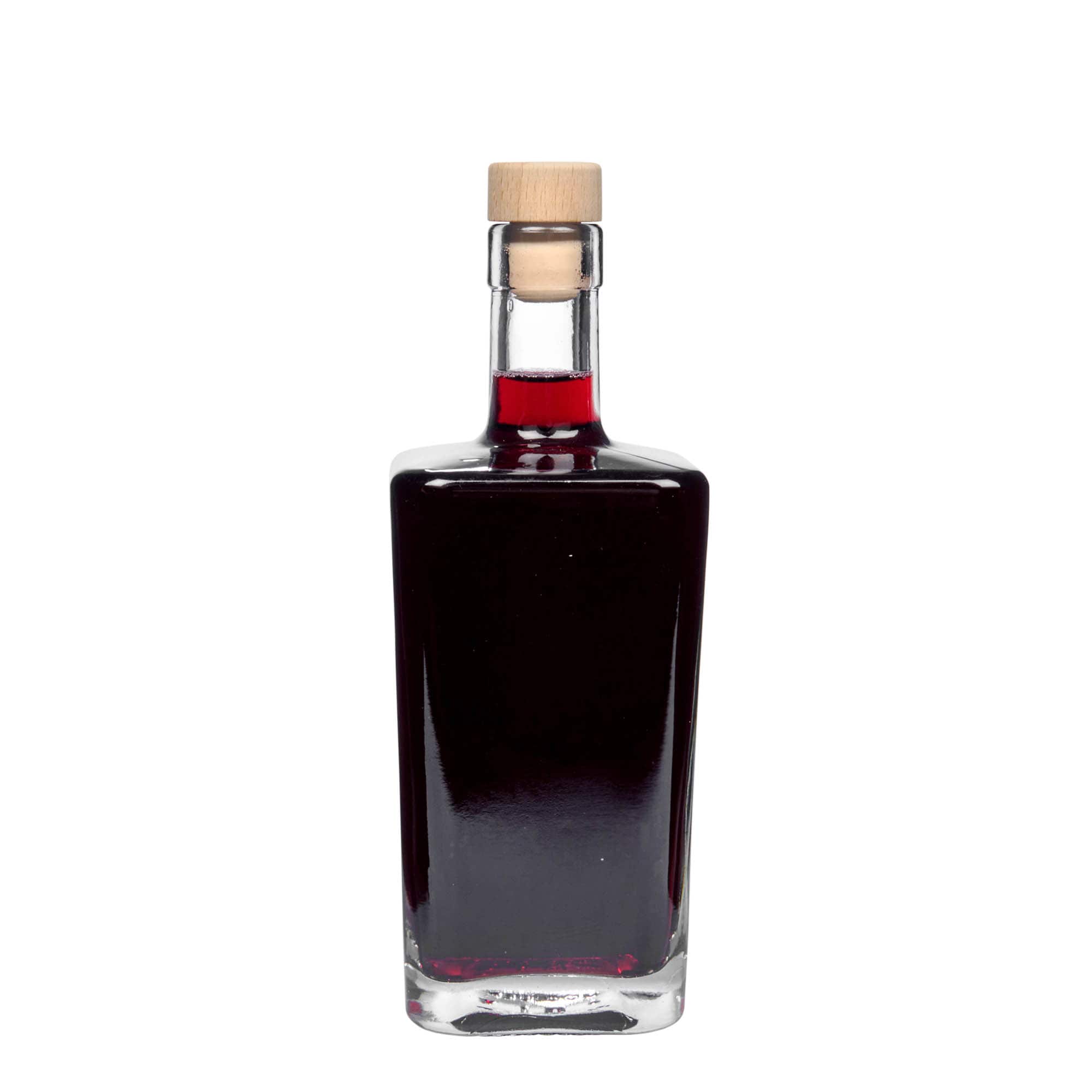 500 ml skleněná láhev 'Noel', čtvercová, hrdlo: korek