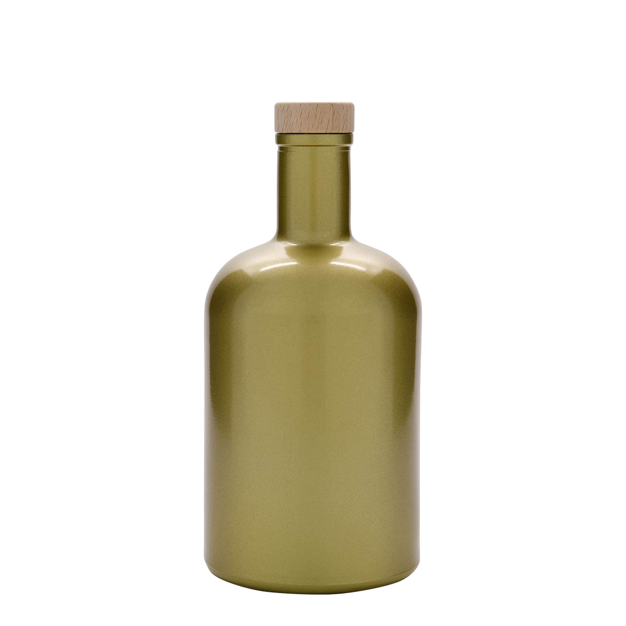700 ml skleněná láhev 'Gerardino', zlatá, hrdlo: korek