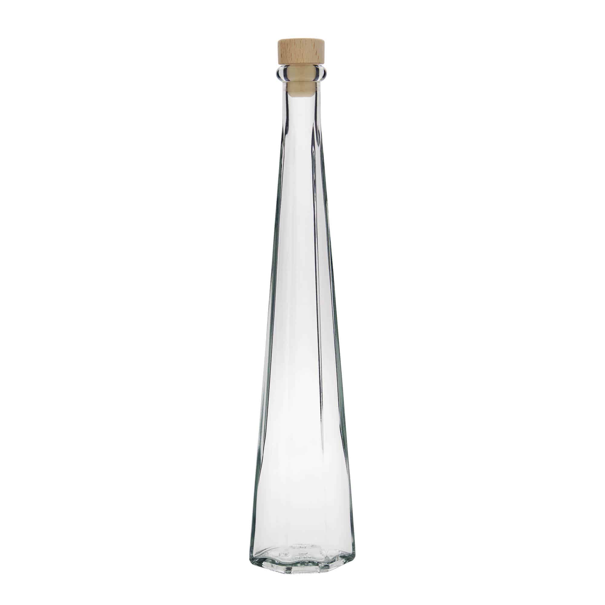 Skleněná lahev 200 ml 'Dama Sexta', šestiúhelníková, uzávěr: korek