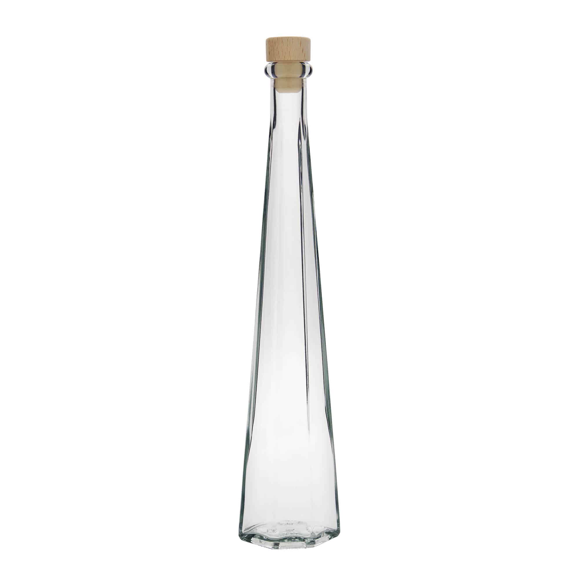 200 ml skleněná láhev „Dama Sexta“, šestihranná, hrdlo: korek