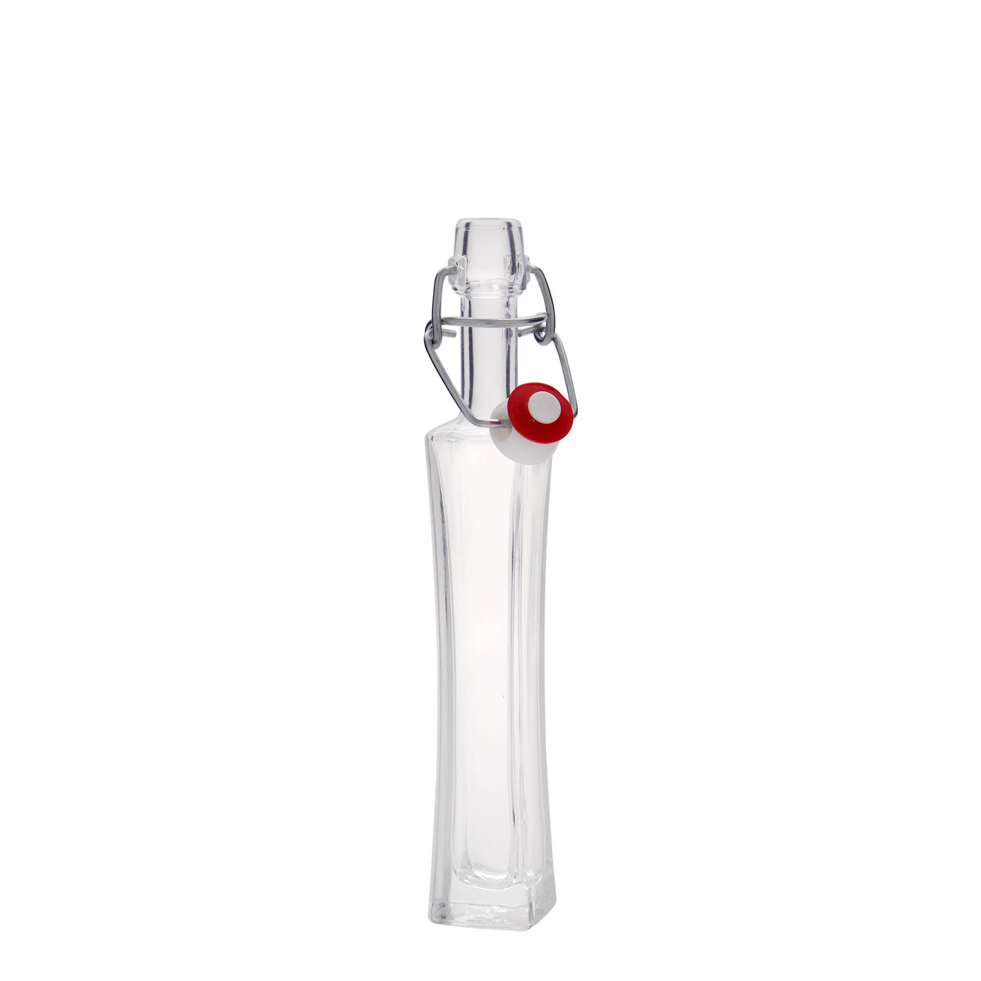 40 ml skleněná lahvička 'Koko', čtvercová, hrdlo: uzávěr s pákou 40 ml skleněná lahvička 'Koko', čtvercová, hrdlo: uzávěr s pákou