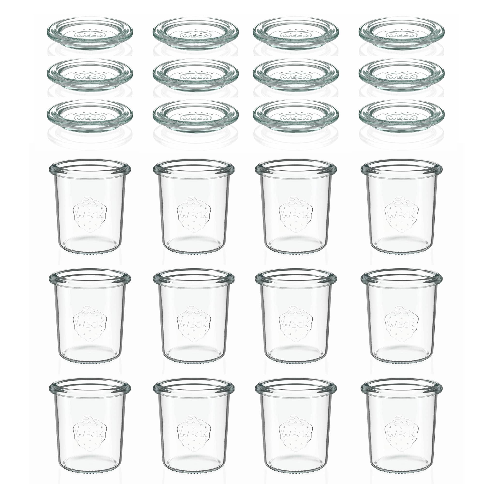 12x 160 ml WECK zavařovací sklenice se skleněným víčkem RR 60