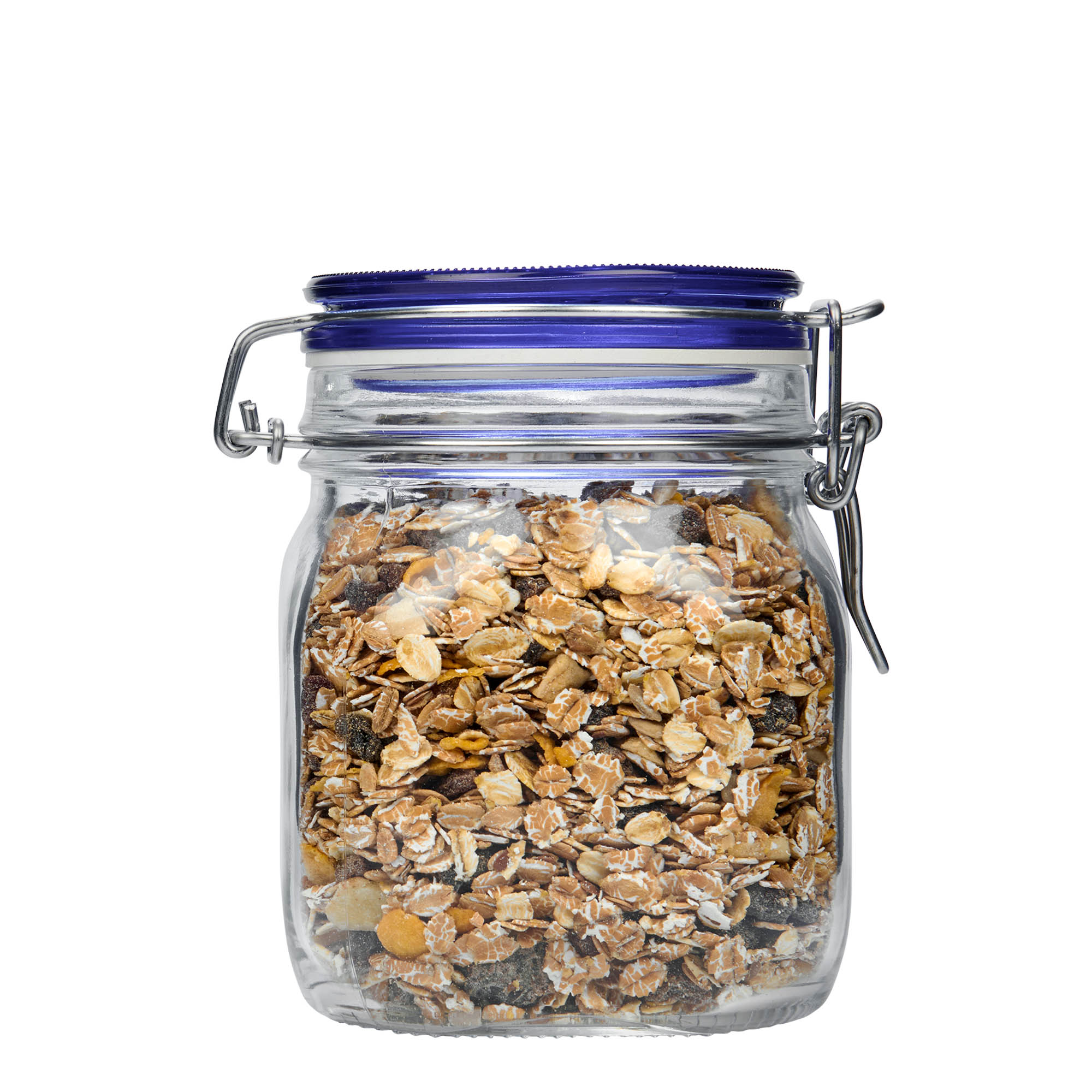 750 ml drátěná zavařovací sklenice 'Fido' modrý uzávěr, čtvercová, hrdlo: drátěný zámek 750 ml drátěná zavařovací sklenice 'Fido' modrý uzávěr, čtvercová, hrdlo: drátěný zámek