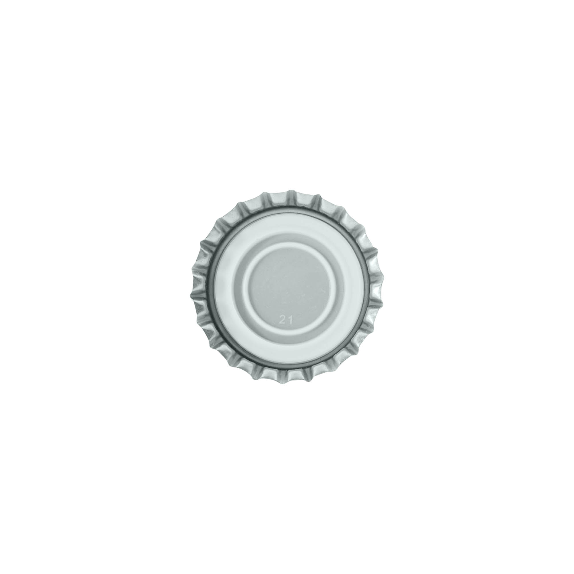 Korunkové uzávěry 29 mm, kov, stříbrné