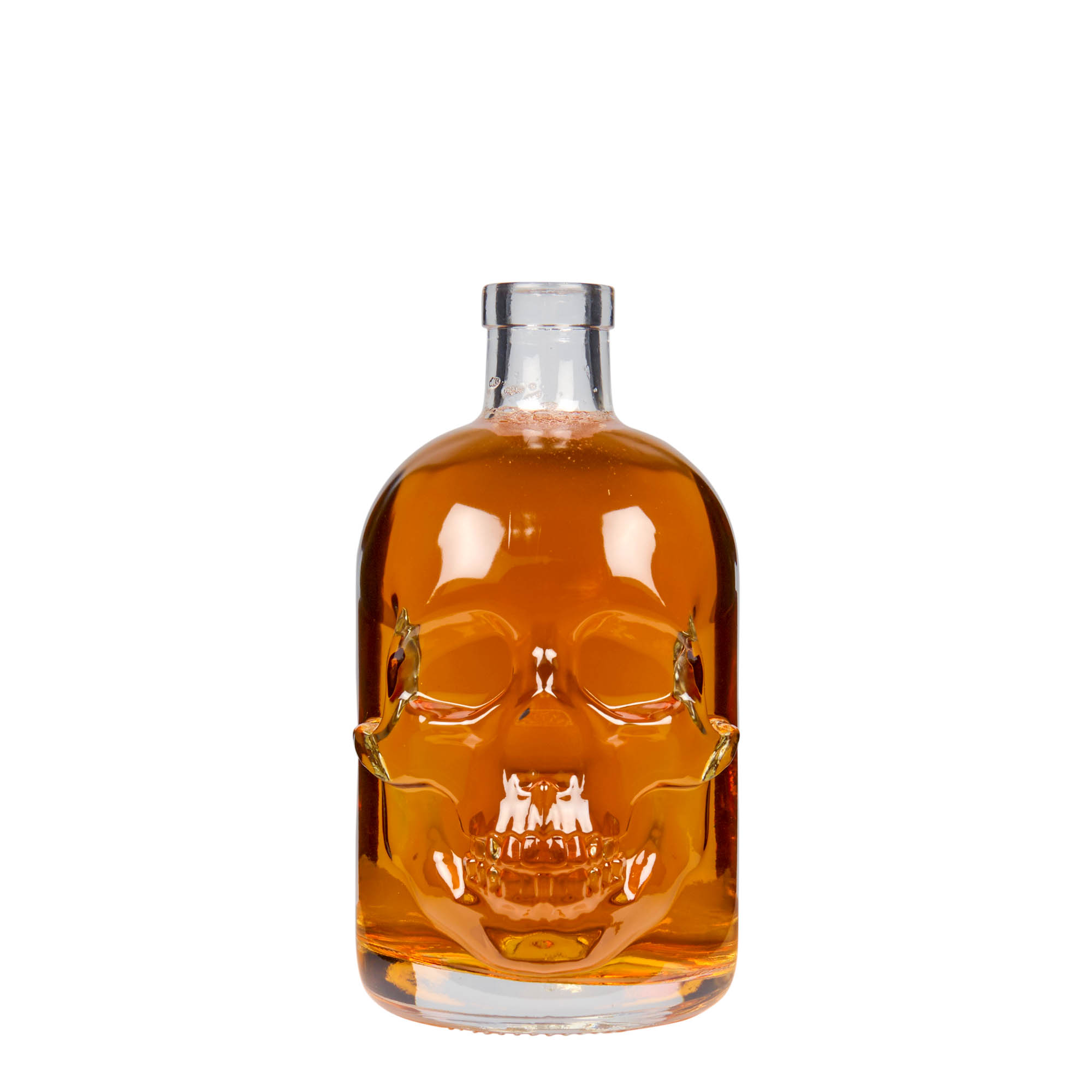 500 ml skleněná láhev „Lebka“, hrdlo: korek